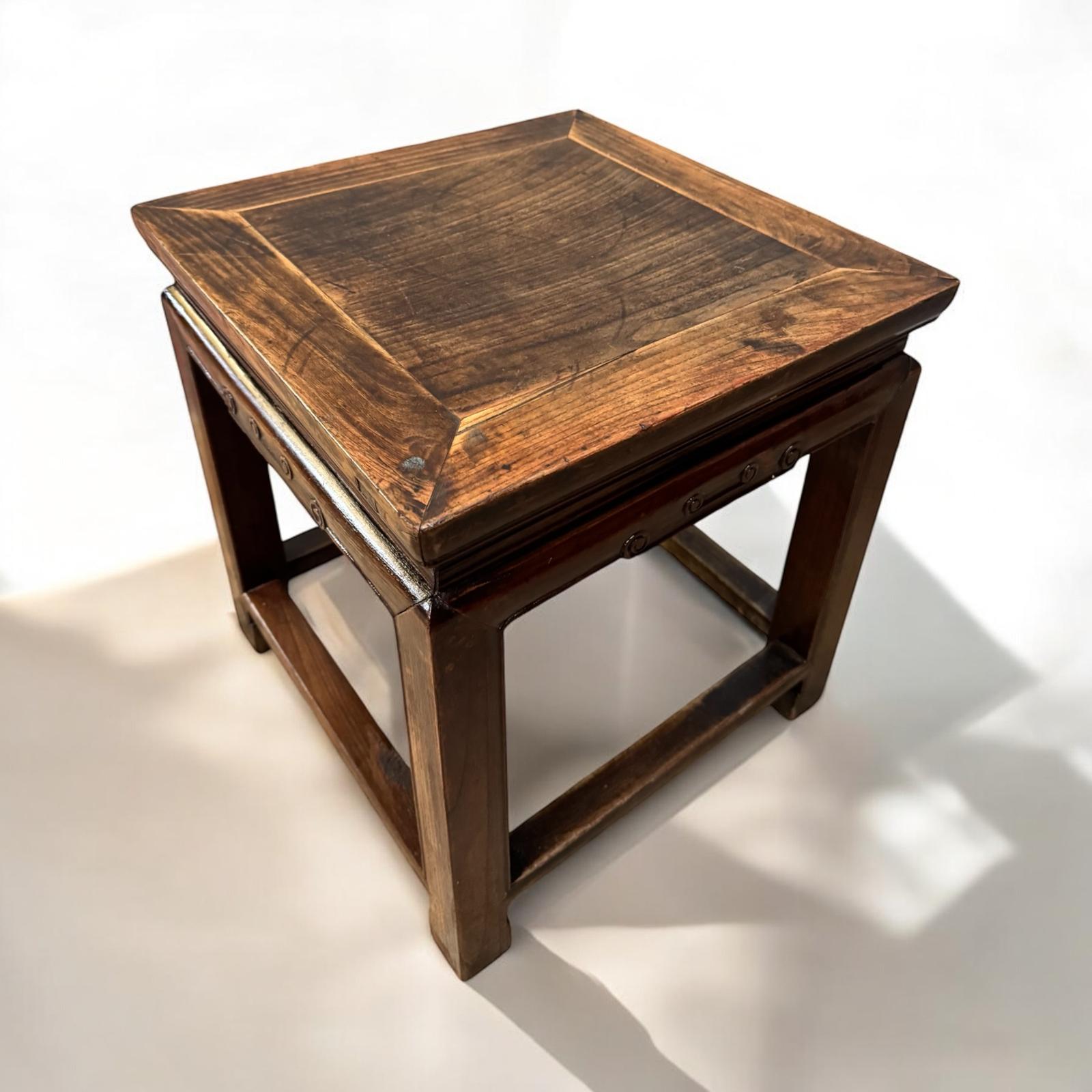 Antique Chinese Elm Side Table / 19th Century (1 of 8)