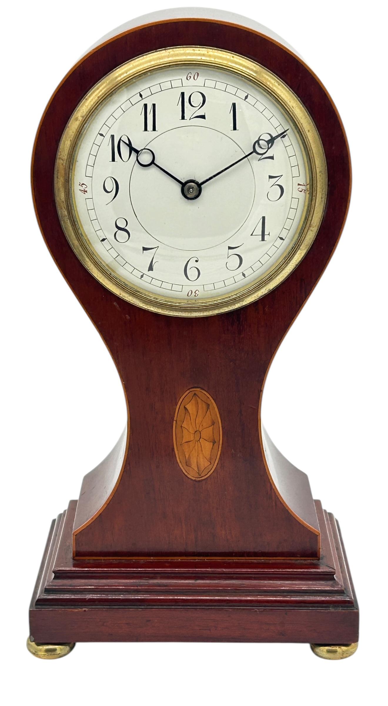 Awesome Edwardian Balloon Shaped Mantel Clock – ca 1905 (1 of 10)