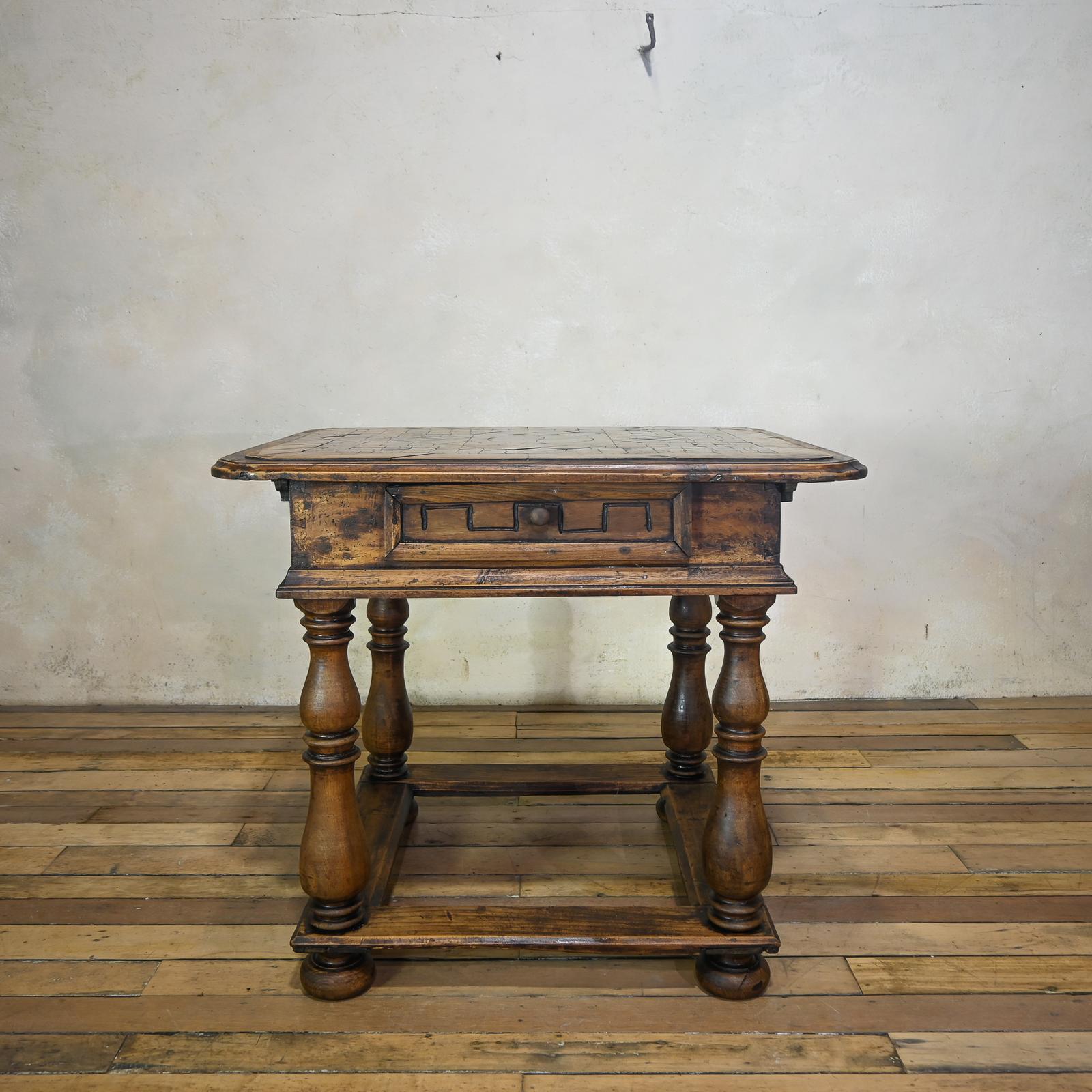 18th Century North Italian Walnut Centre Table (1 of 14)