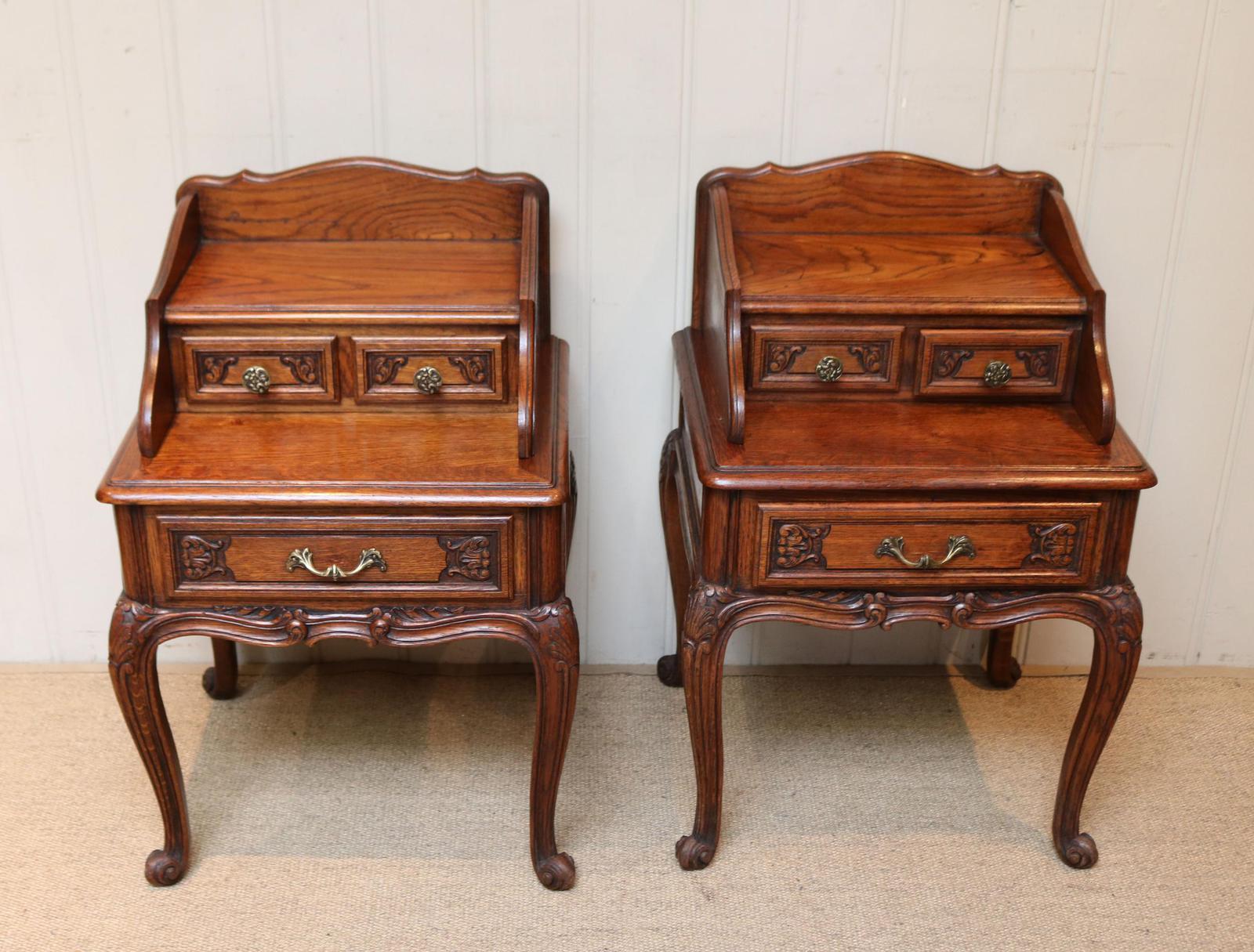 Pair of French Solid Oak Bedside Cabinets (1 of 8) Pair of French Solid Oak Bedside Cabinets (1 of 8)