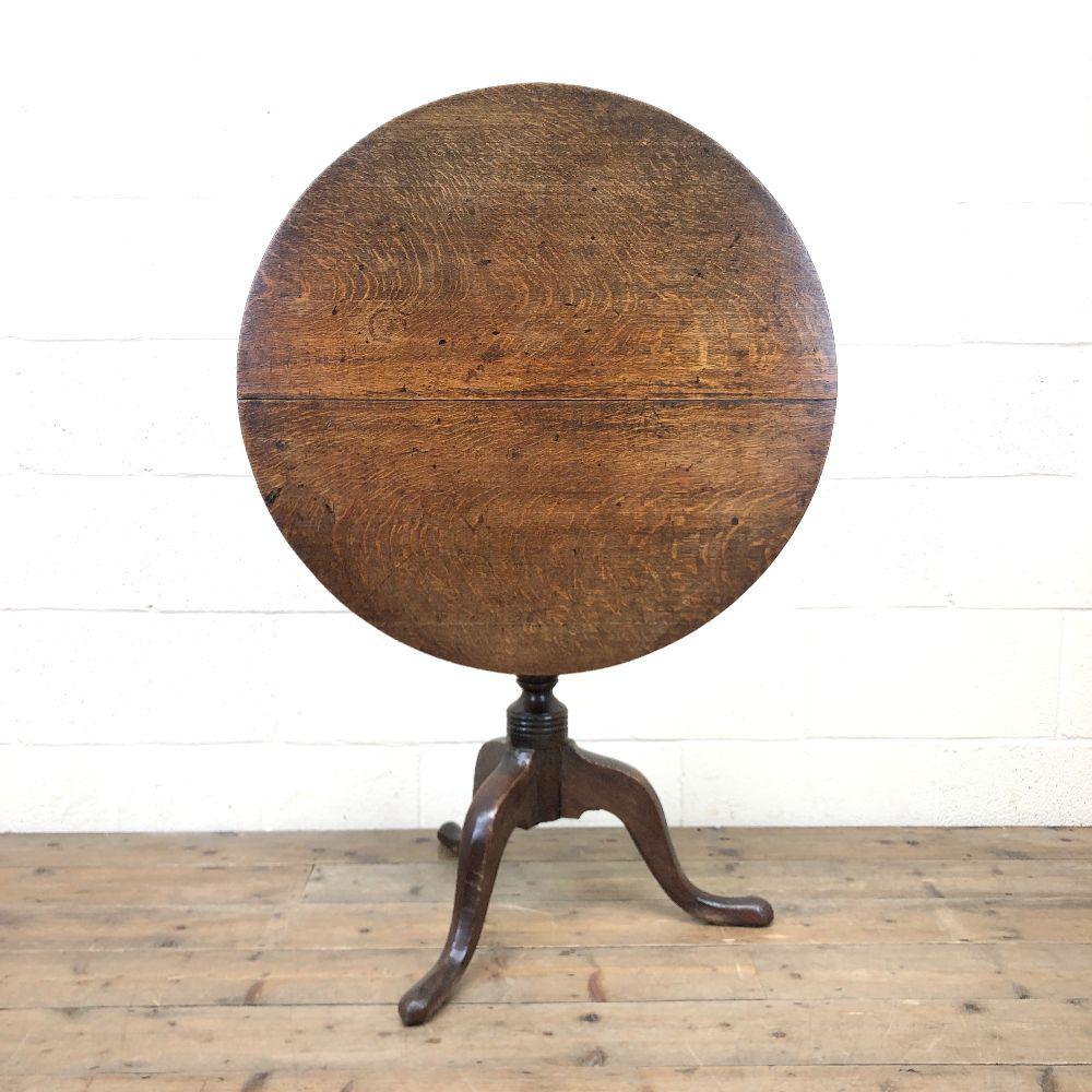 Early 19th Century Antique Oak Pillar Table (1 of 7) Early 19th Century Antique Oak Pillar Table (1 of 7)