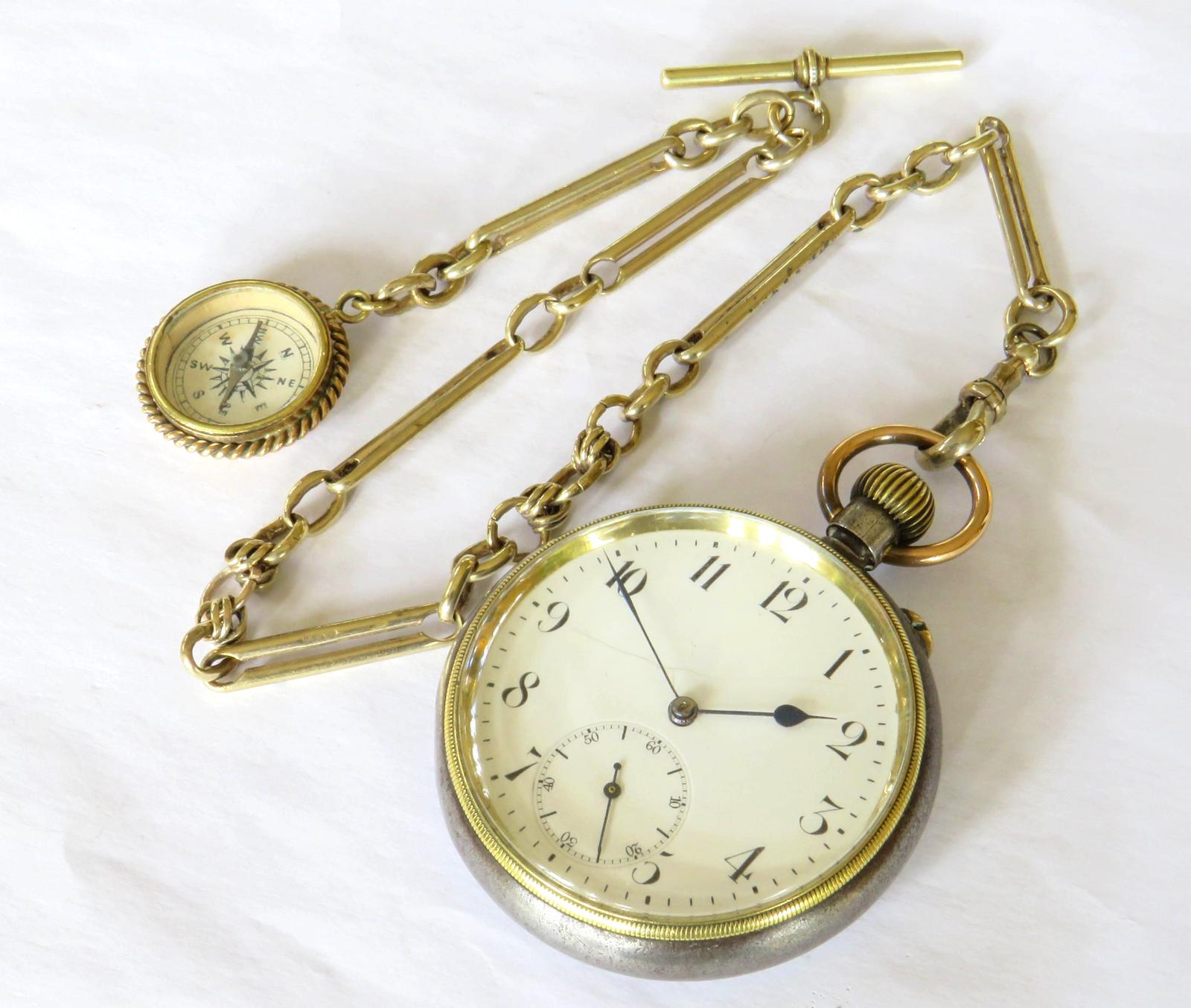 Pocket Watch : Antique Stauffer & Co IWC Pocket Watch and Chain (1 of 4)