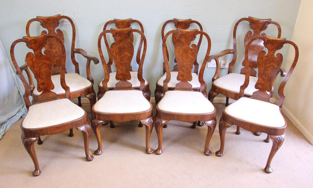 Superb Set of Eight Burr Walnut Dining Chairs (1 of 18) Superb Set of Eight Burr Walnut Dining Chairs (1 of 18)