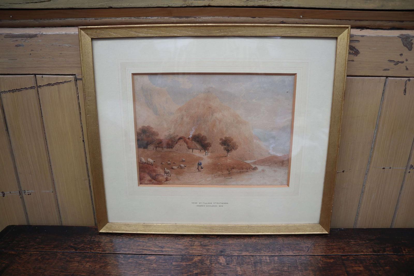 Andrew Donaldson (1790-1846), Watercolour, St Fillans, Strathearn 1846 (1 of 10)
