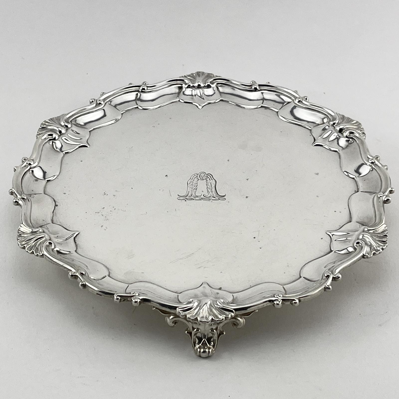 Good Quality Late Victorian Sterling Silver Salver (1 of 7)