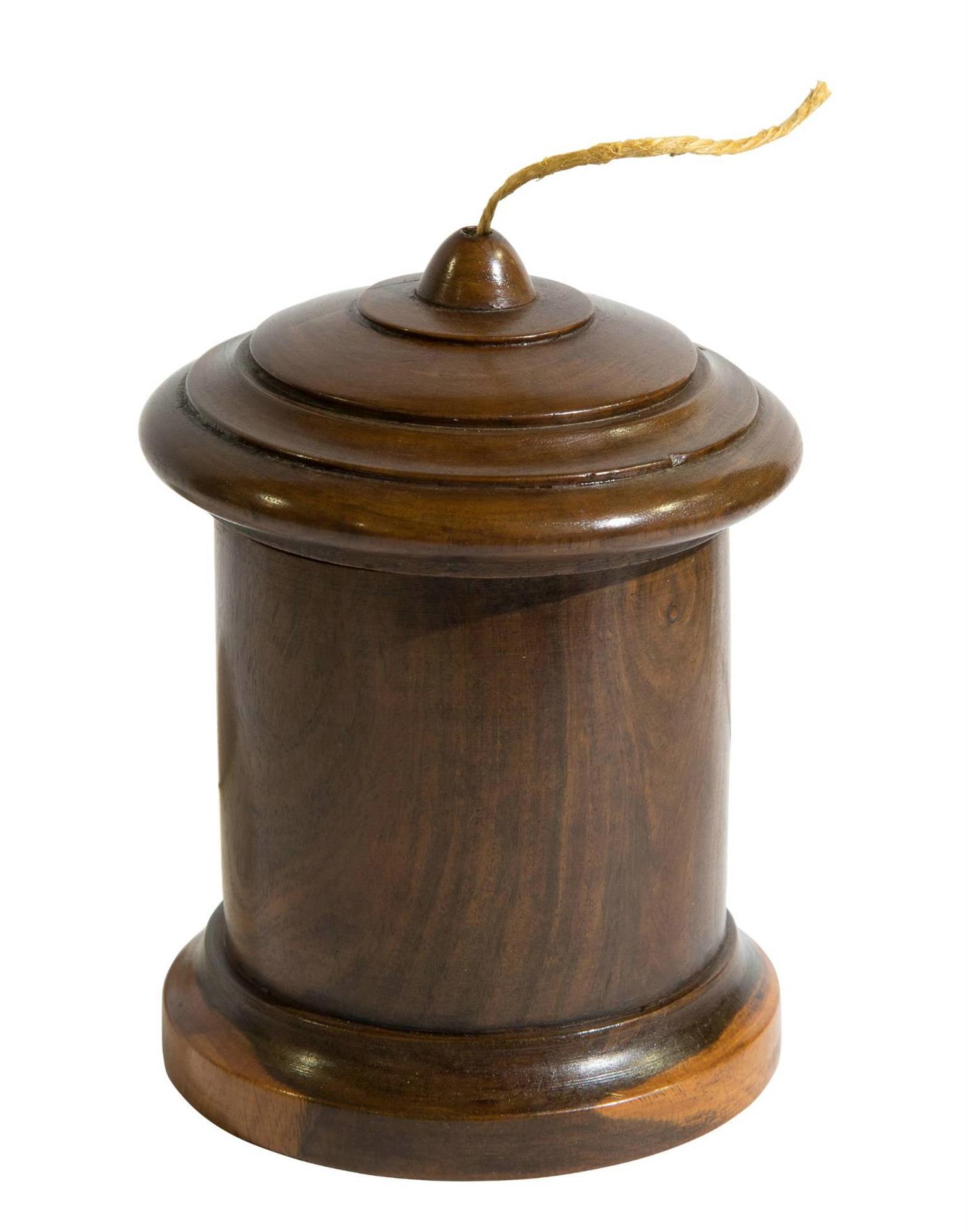 19th Century Lignum Vitae Cylindrical String Box (1 of 1) 19th Century Lignum Vitae Cylindrical String Box (1 of 1)