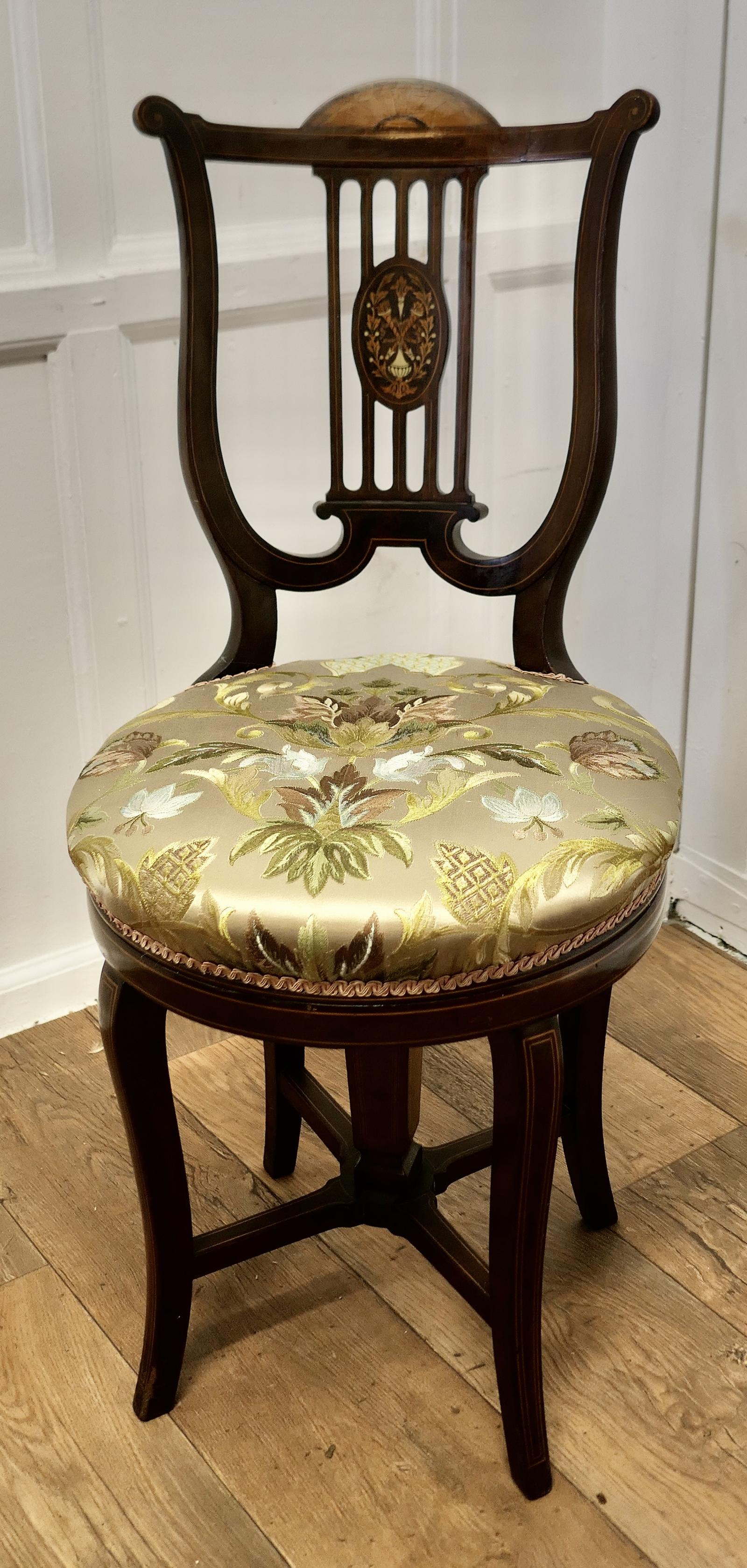 Superb Quality Lyre Back Revolving Harpist / Cello Music Chair (1 of 10)