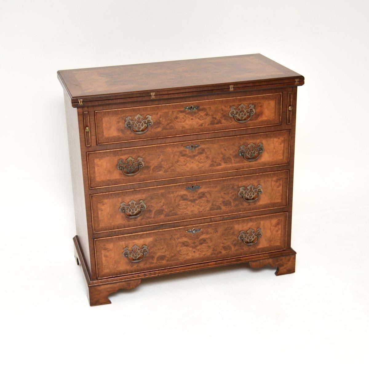 Antique Burr Walnut Bachelors Chest of Drawers (1 of 13)