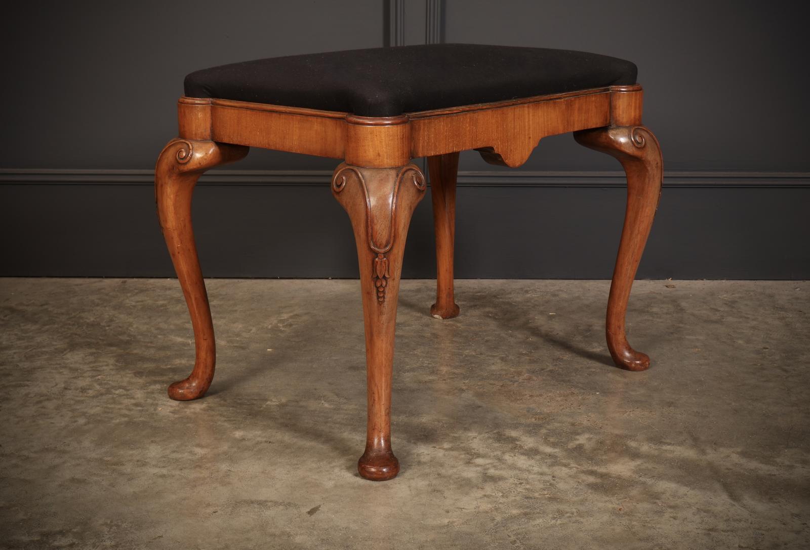 Queen Anne Style Walnut Dressing Stool (1 of 9)