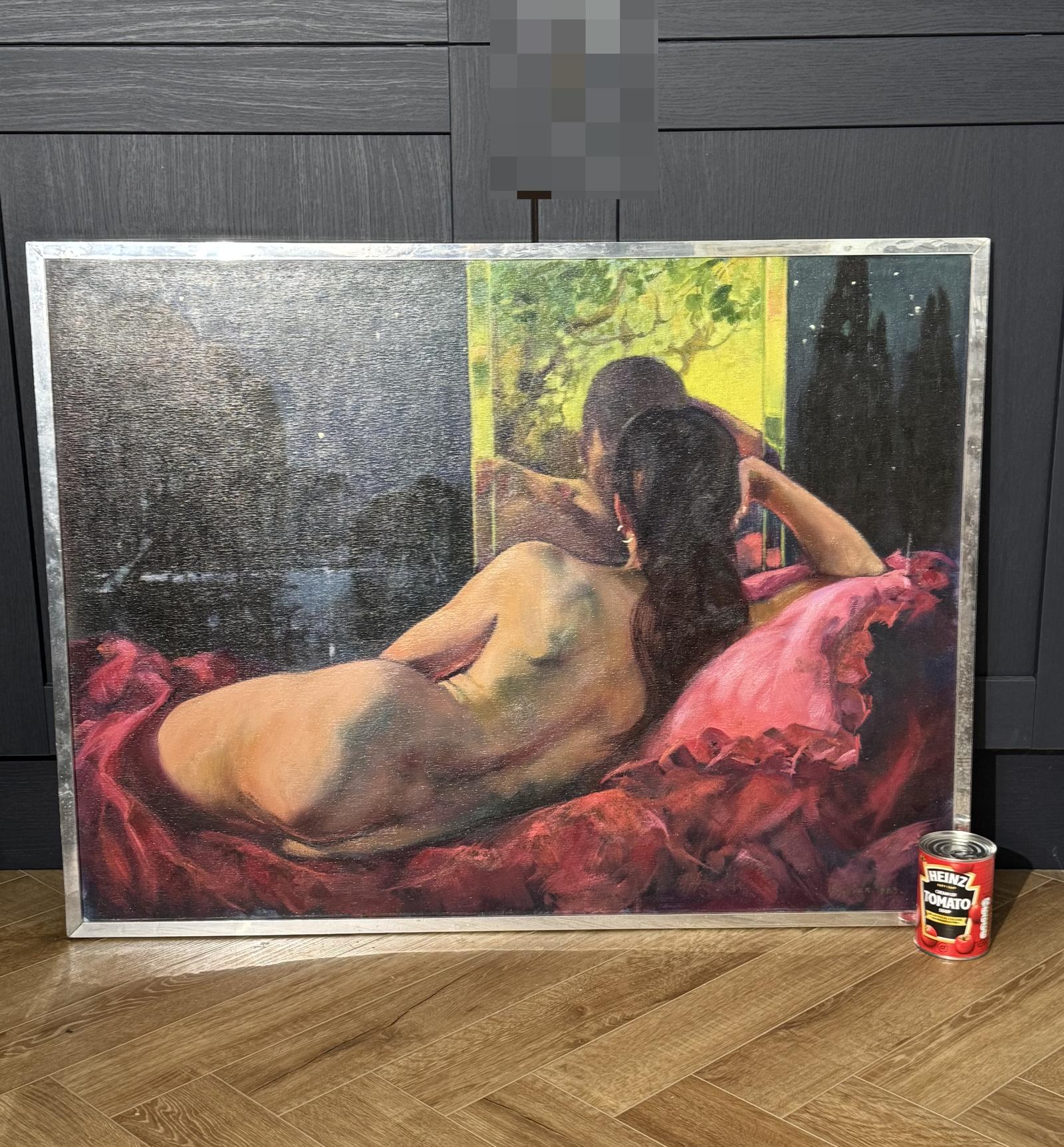 Large Oil on Board "Reflections" by Angela Webber B 1931 (1 of 7)