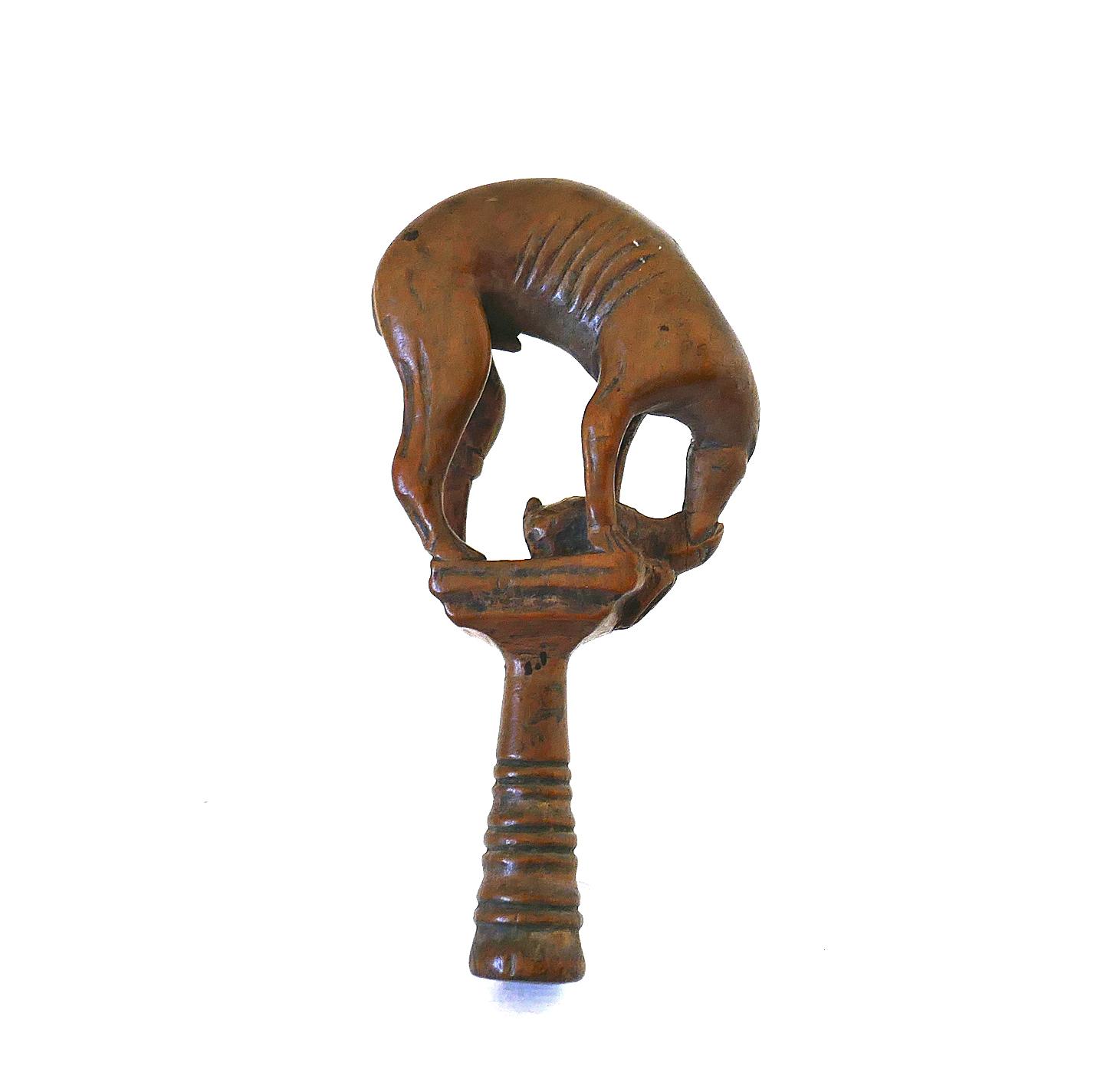 Antique 18th Century Treen Boxwood Pipe Tamper in the Form of Coursing Greyhound - English (1 of 5) Antique 18th Century Treen Boxwood Pipe Tamper in the Form of Coursing Greyhound - English (1 of 5)