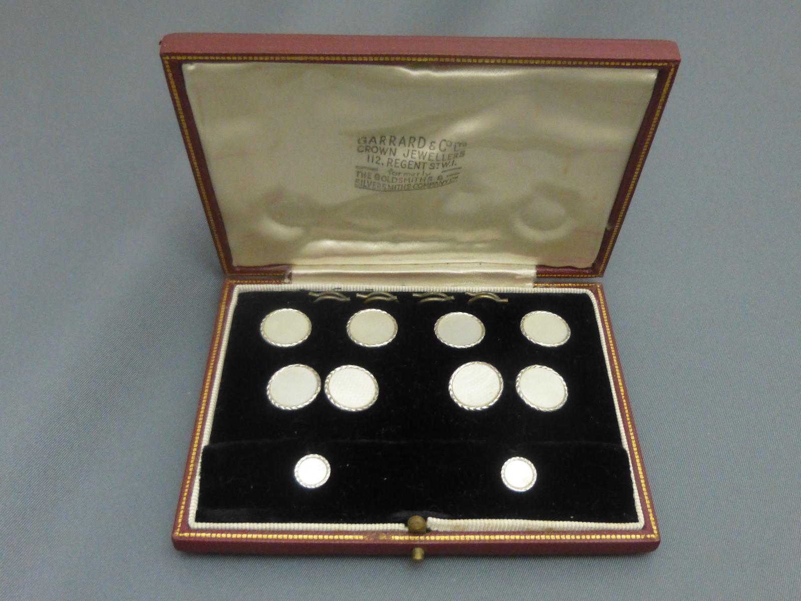 Garrard & Co White Gold and Mother of Pearl Dress Set (1 of 9)