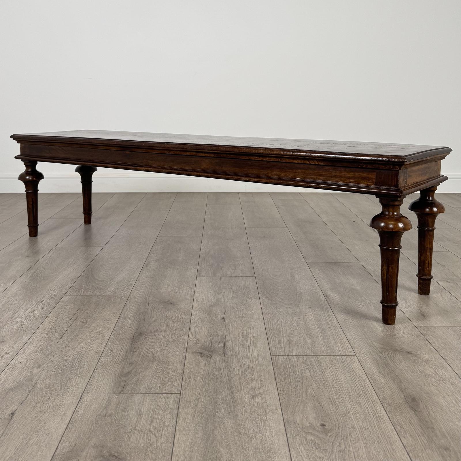 Antique 20th Century Long Hall Bench in Mahogany (1 of 9) Antique 20th Century Long Hall Bench in Mahogany (1 of 9)