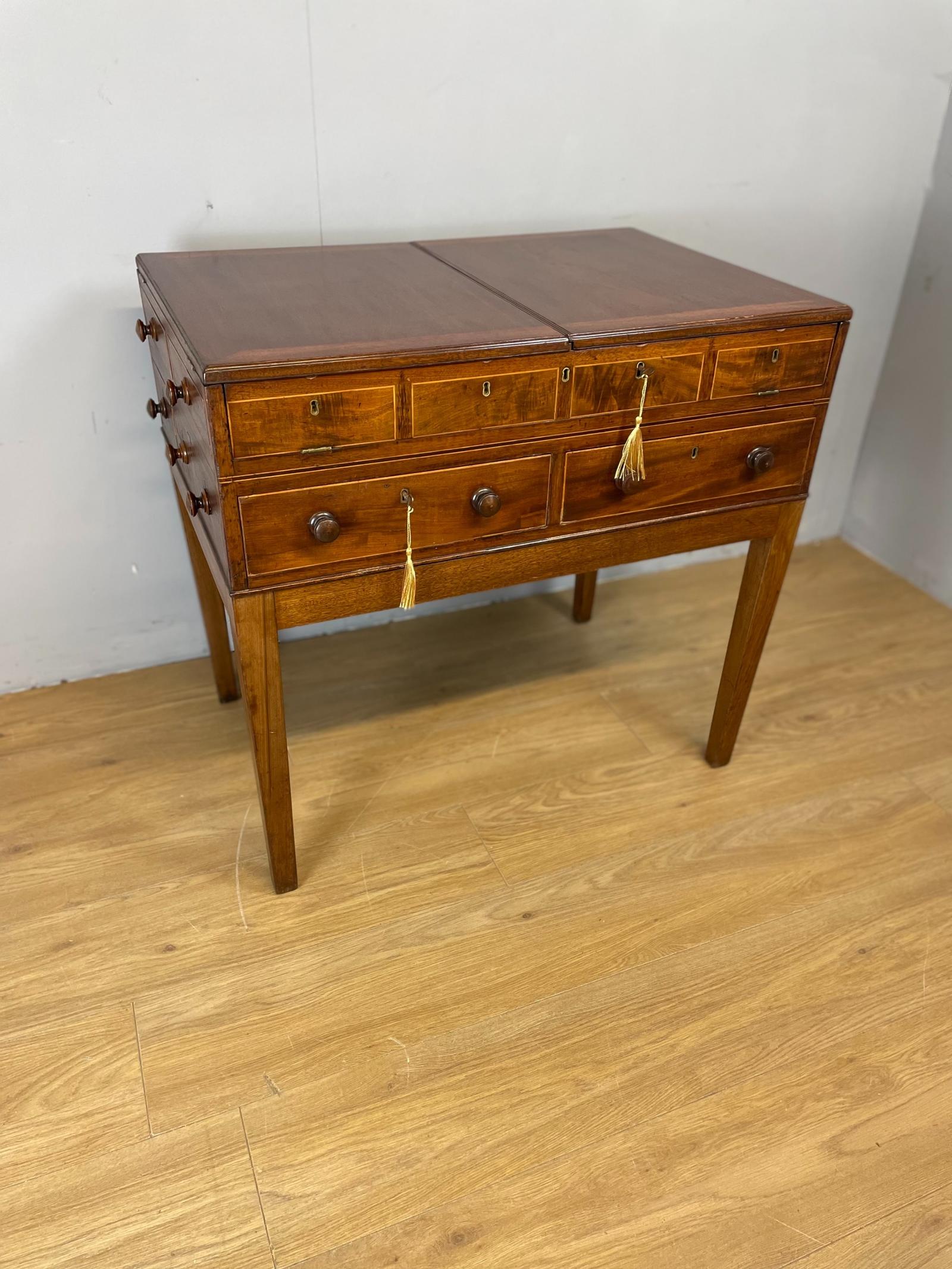 Late Georgian Inlaid Mahogany Collectors Cabinet (1 of 13)