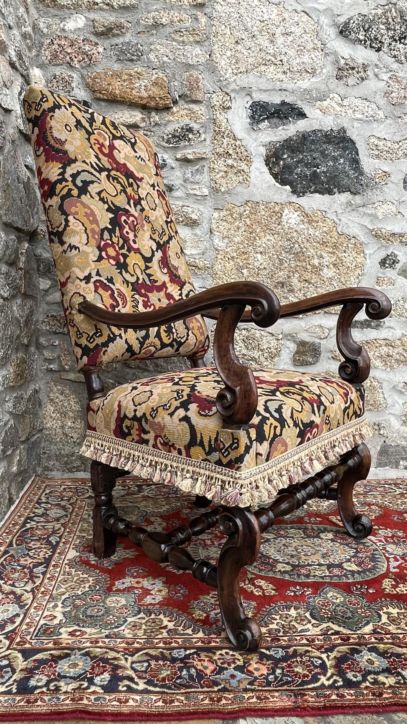 William & Mary Walnut Armchair (1 of 22)