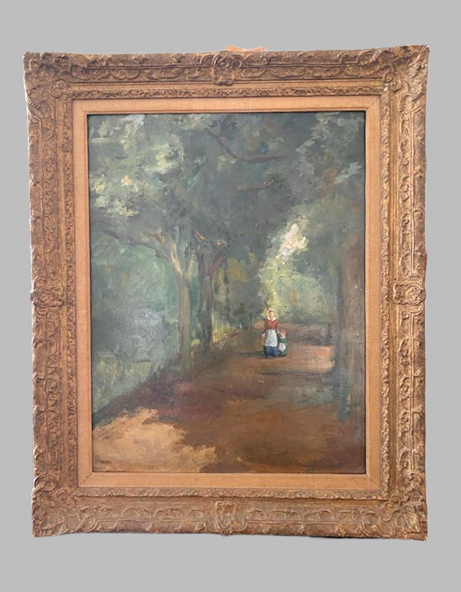 Albert de Belleroche - Oil on Board - Mother and Child (1 of 5)