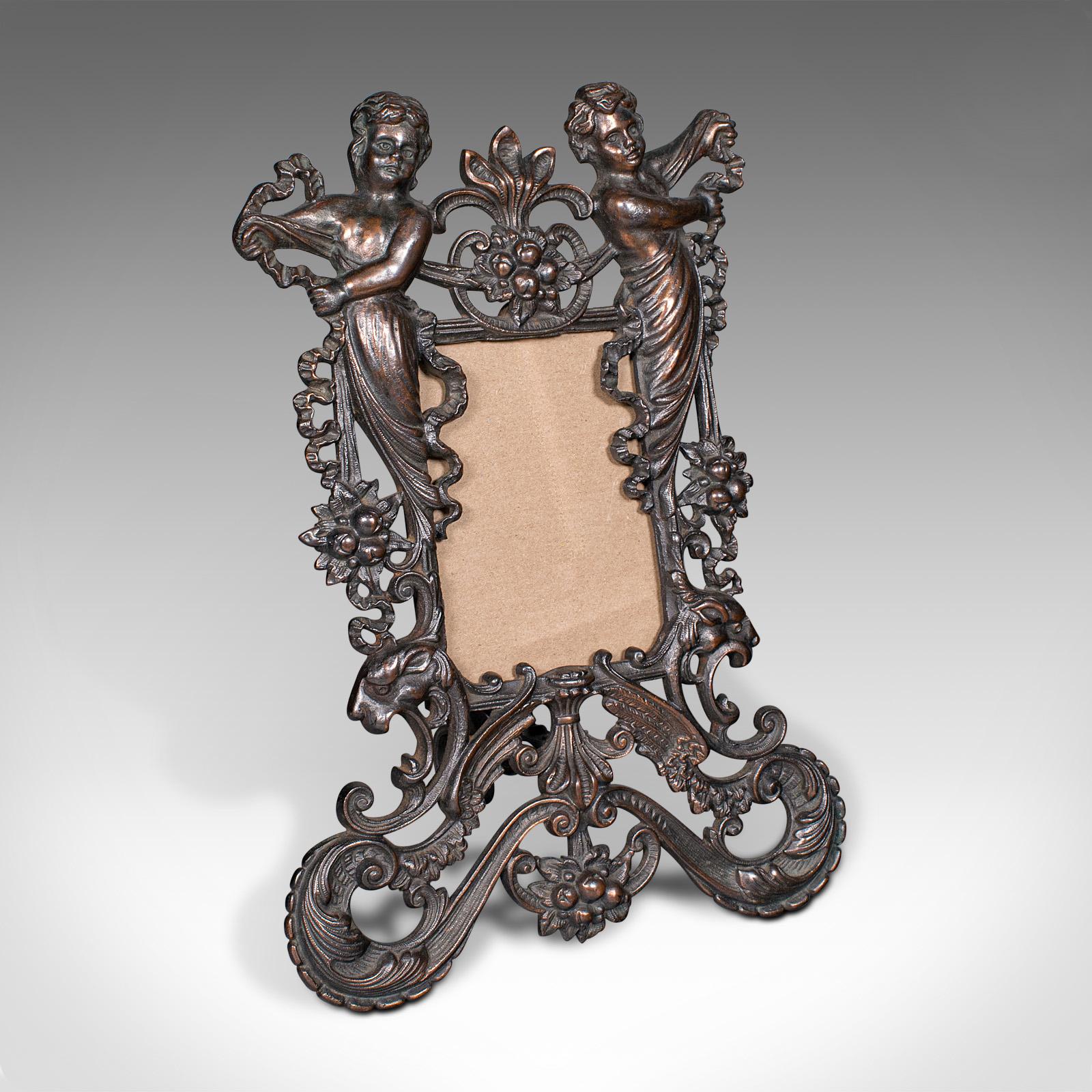 Antique Picture Frame, English, Photo Holder, Art Nouveau, Victorian, Circa 1900 (1 of 12)
