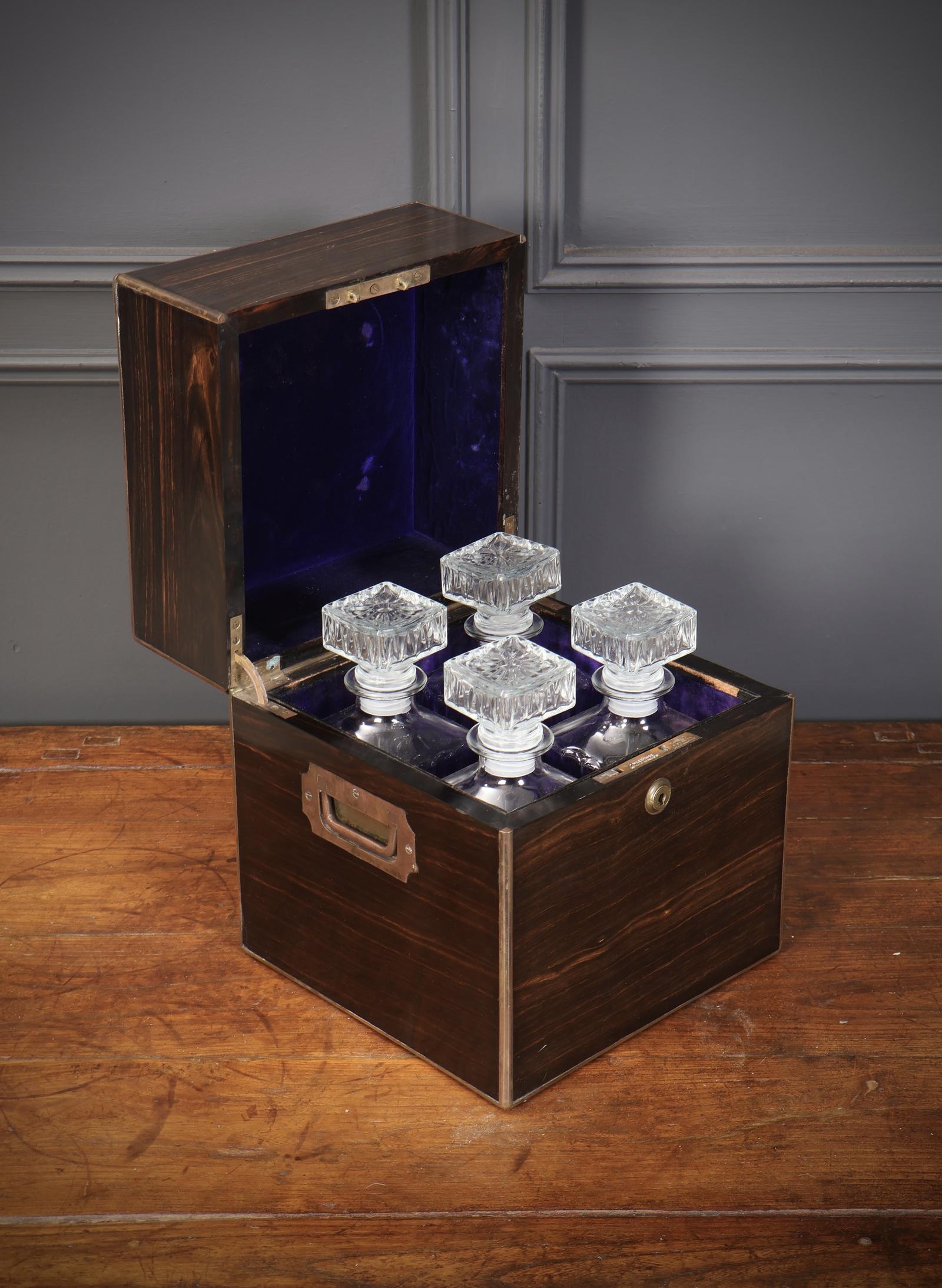 Victorian Coromandel & Brass Mounted Decanter Box (1 of 11)