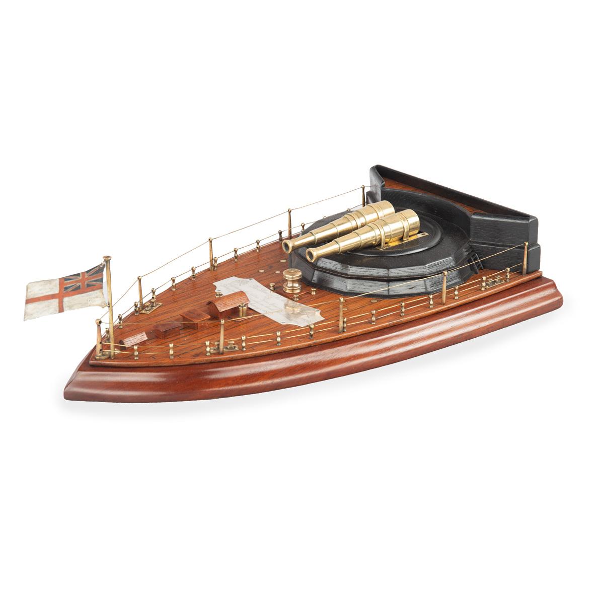Teak Model of the Stern of HMS Howe, Presented to Captain Assheton Gore Curzon Howe in February of 1892 (1 of 8)