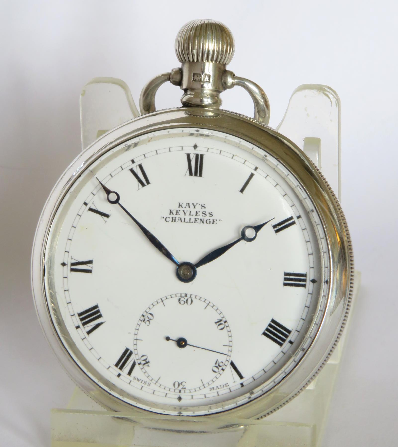 Pocket Watch: Silver Kays “Challenge” Pocket Watch 1925 (1 of 5)