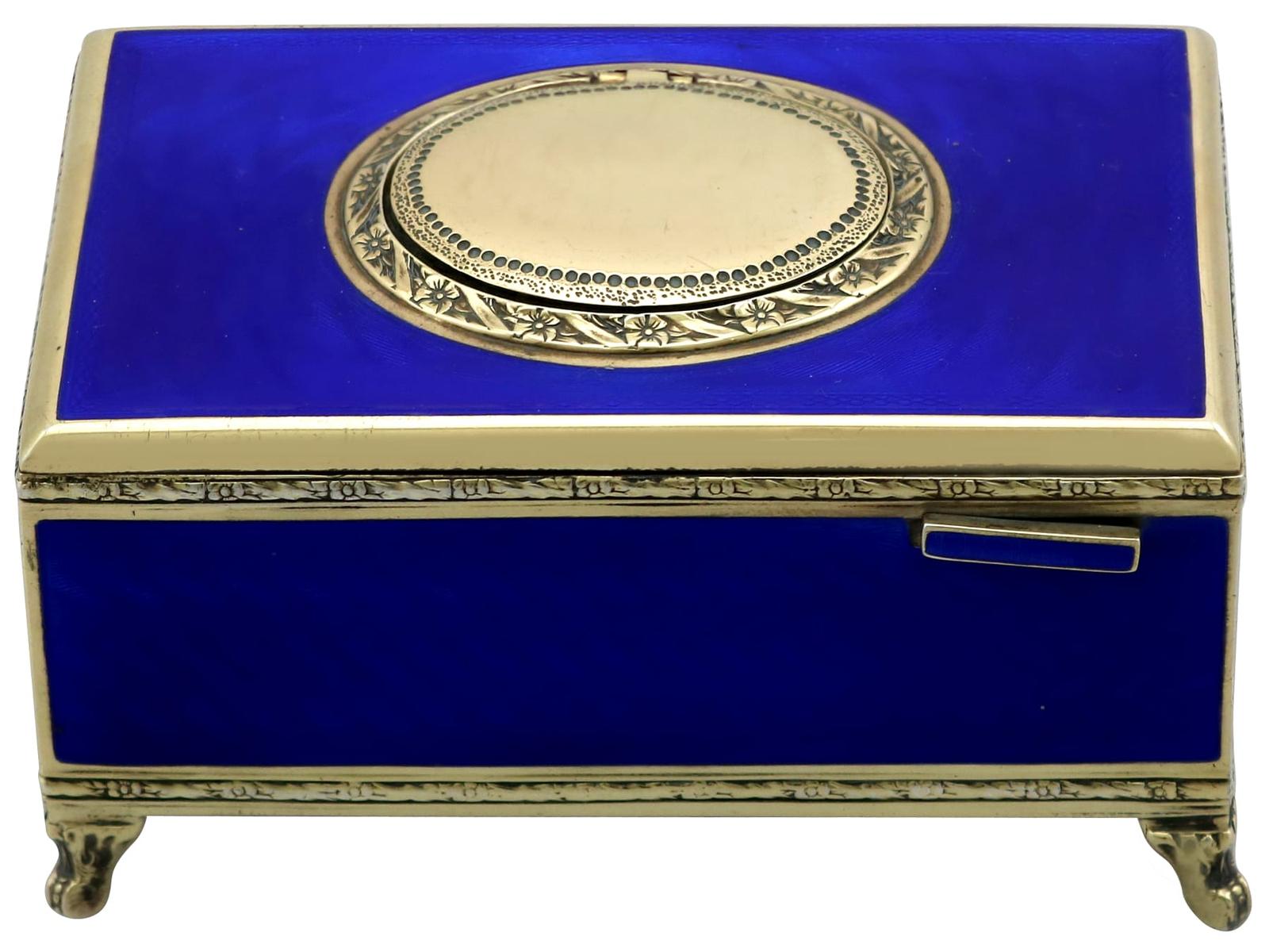 Antique European Sterling Silver & Enamel Singing Bird Box c.1900 (1 of 14)