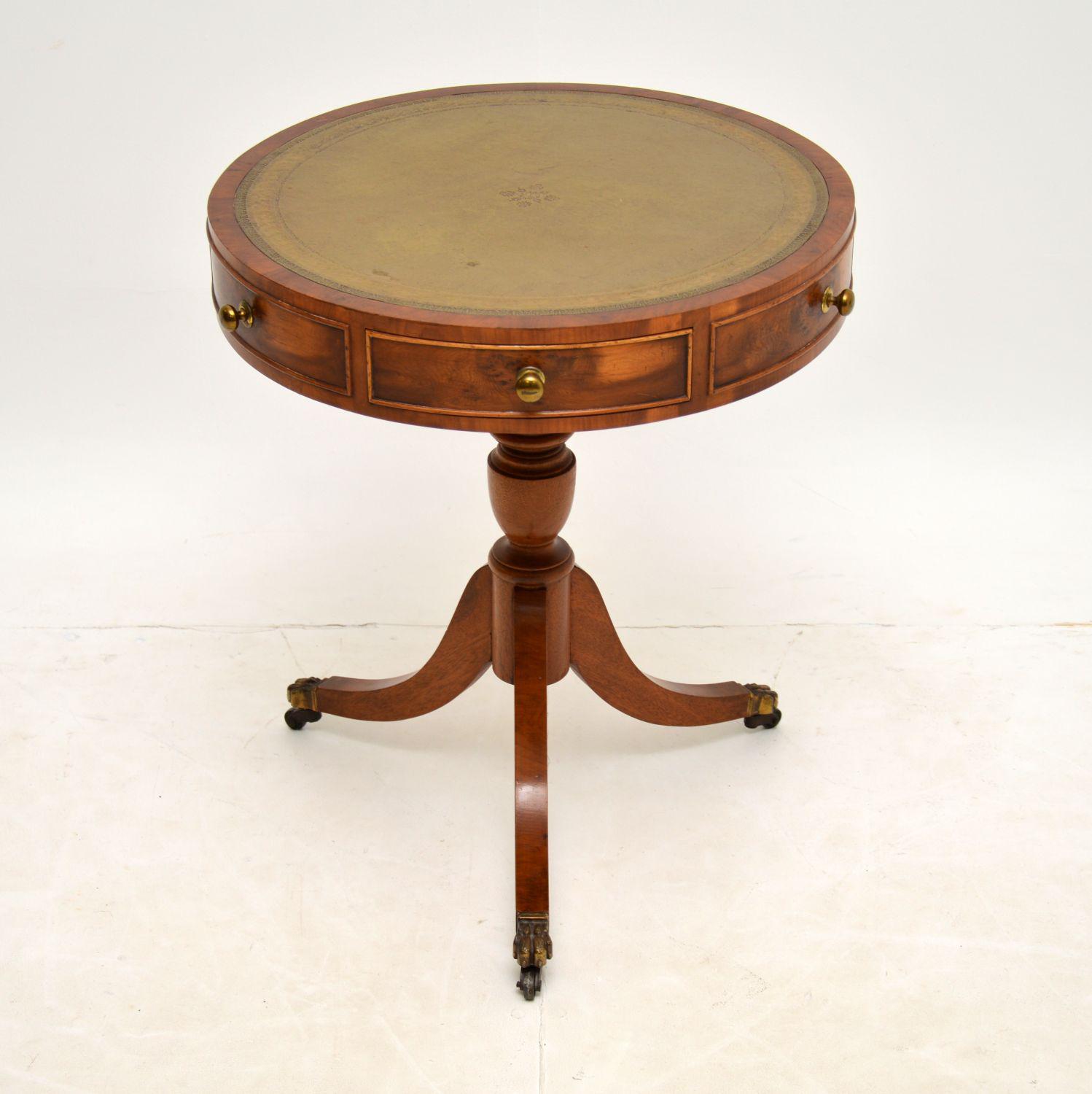 Regency Style Yew Wood Drum Table c.1930 (1 of 6) Regency Style Yew Wood Drum Table c.1930 (1 of 6)