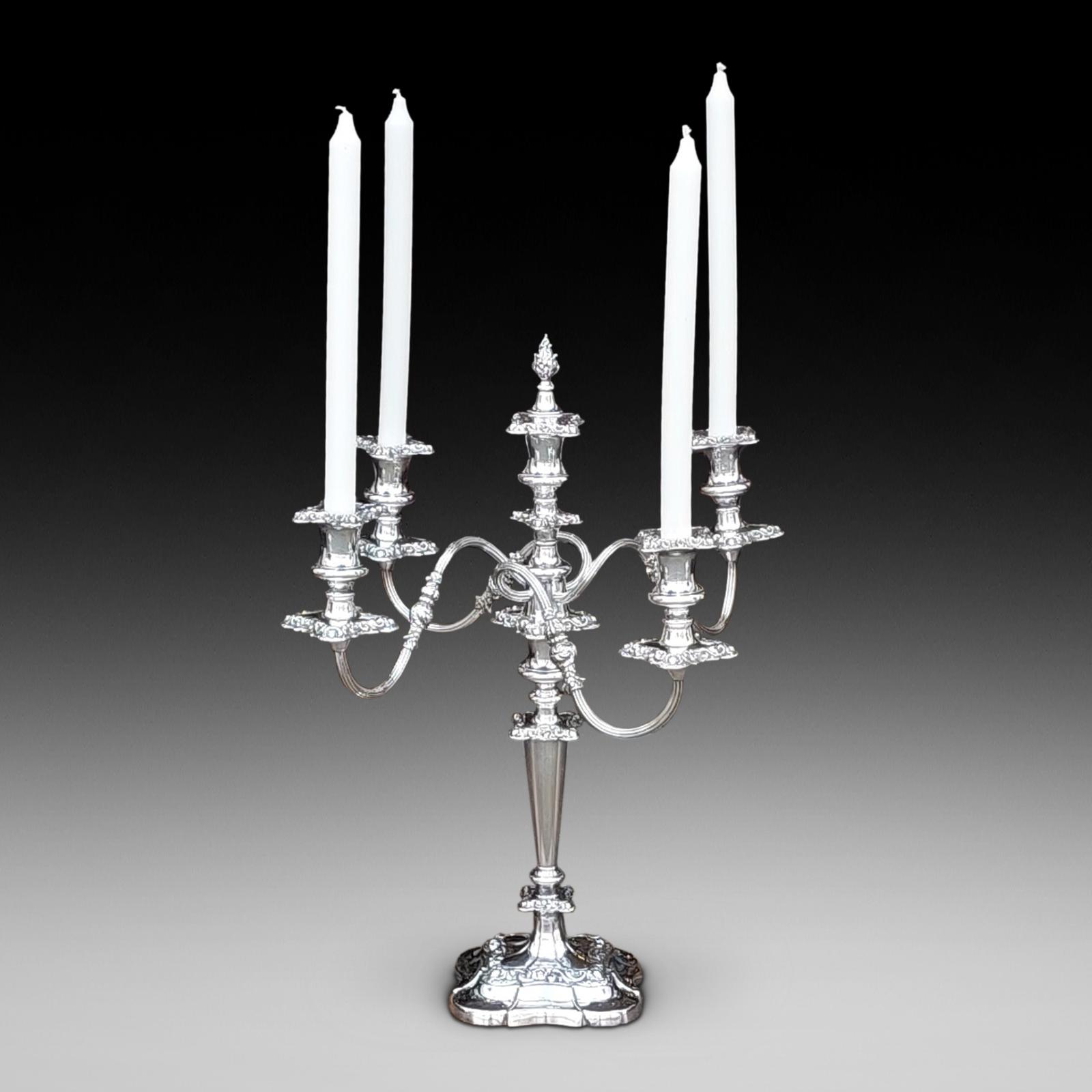 Victorian Silver-plated Four-branch Candelabrum (1 of 8) Victorian Silver-plated Four-branch Candelabrum (1 of 8)