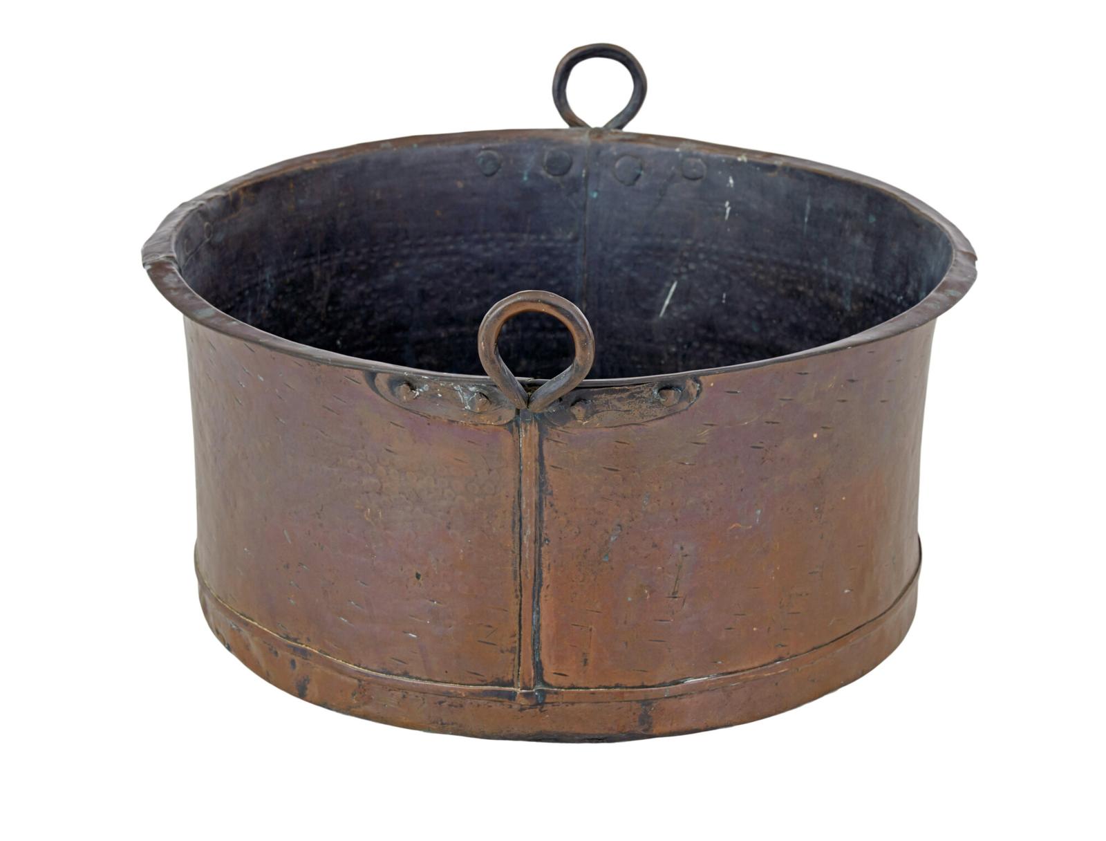19th Century Large Copper Cooking Vessel (1 of 5)