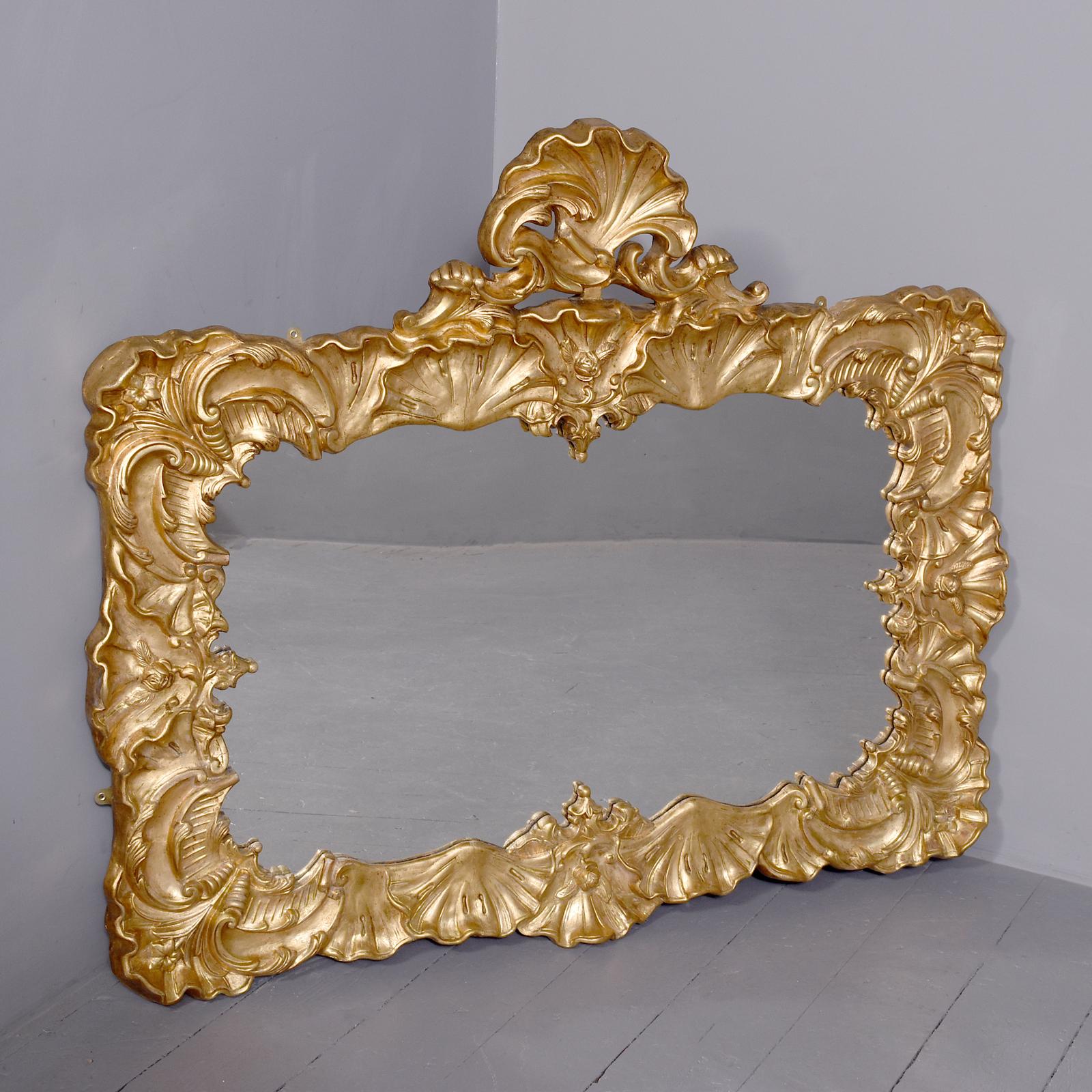 Quality William IV Gilded Overmantle Mirror (1 of 8)