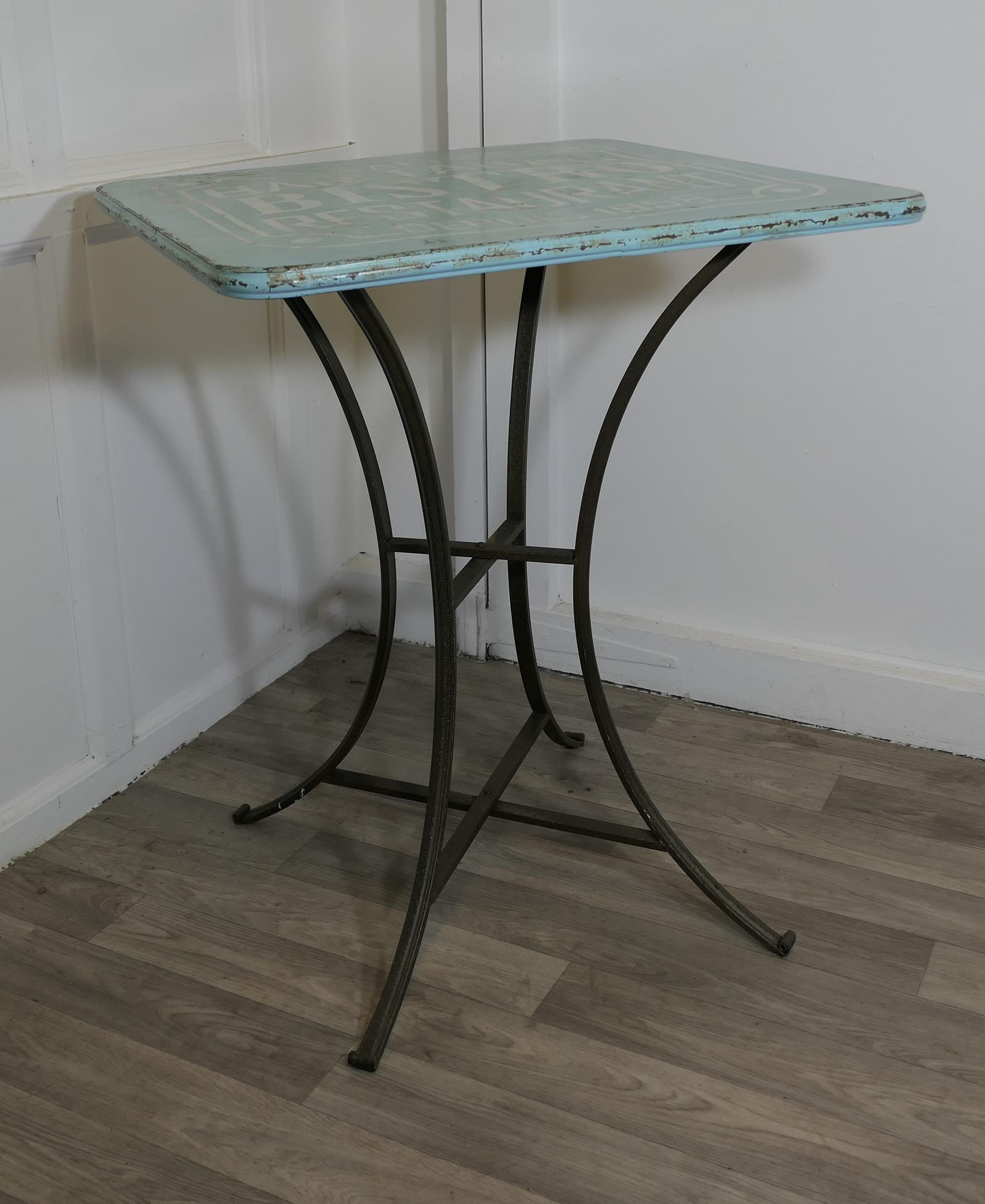 1950s French Enamel  Bistro Table (1 of 7)