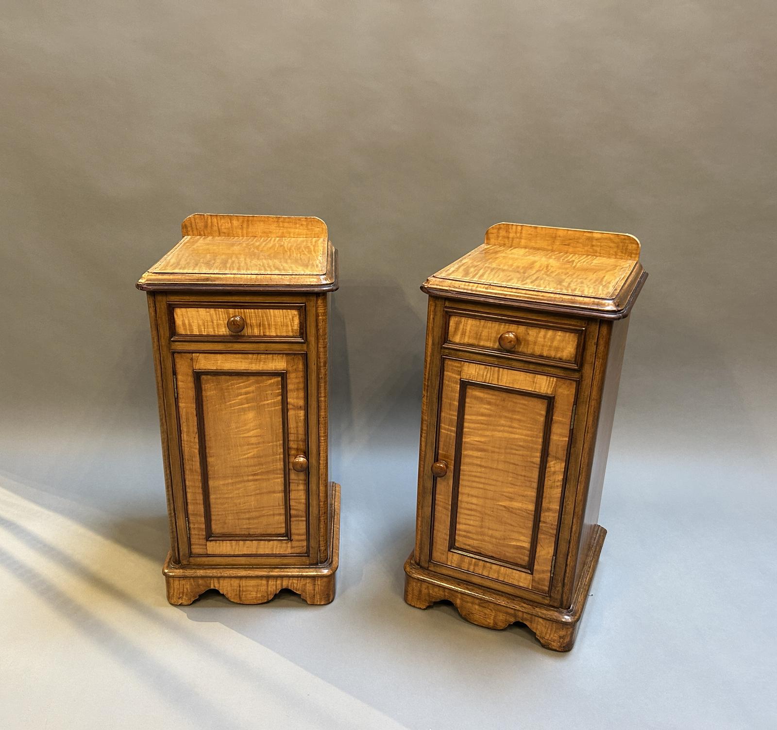 Pair of Victorian Satinwood Bedside Cabinets (1 of 11) Pair of Victorian Satinwood Bedside Cabinets (1 of 11)