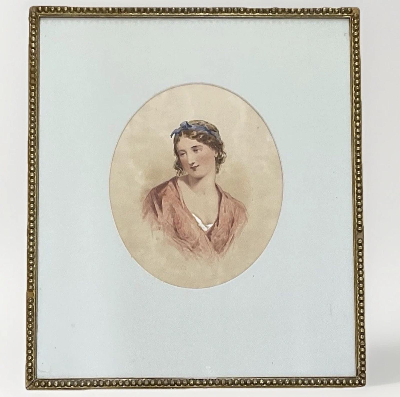 Victorian Watercolour Painting Of A Young Lady C1867 By Henry Edrington Hobson 1820-1881 (1 of 5) Victorian Watercolour Painting Of A Young Lady C1867 By Henry Edrington Hobson 1820-1881 (1 of 5)