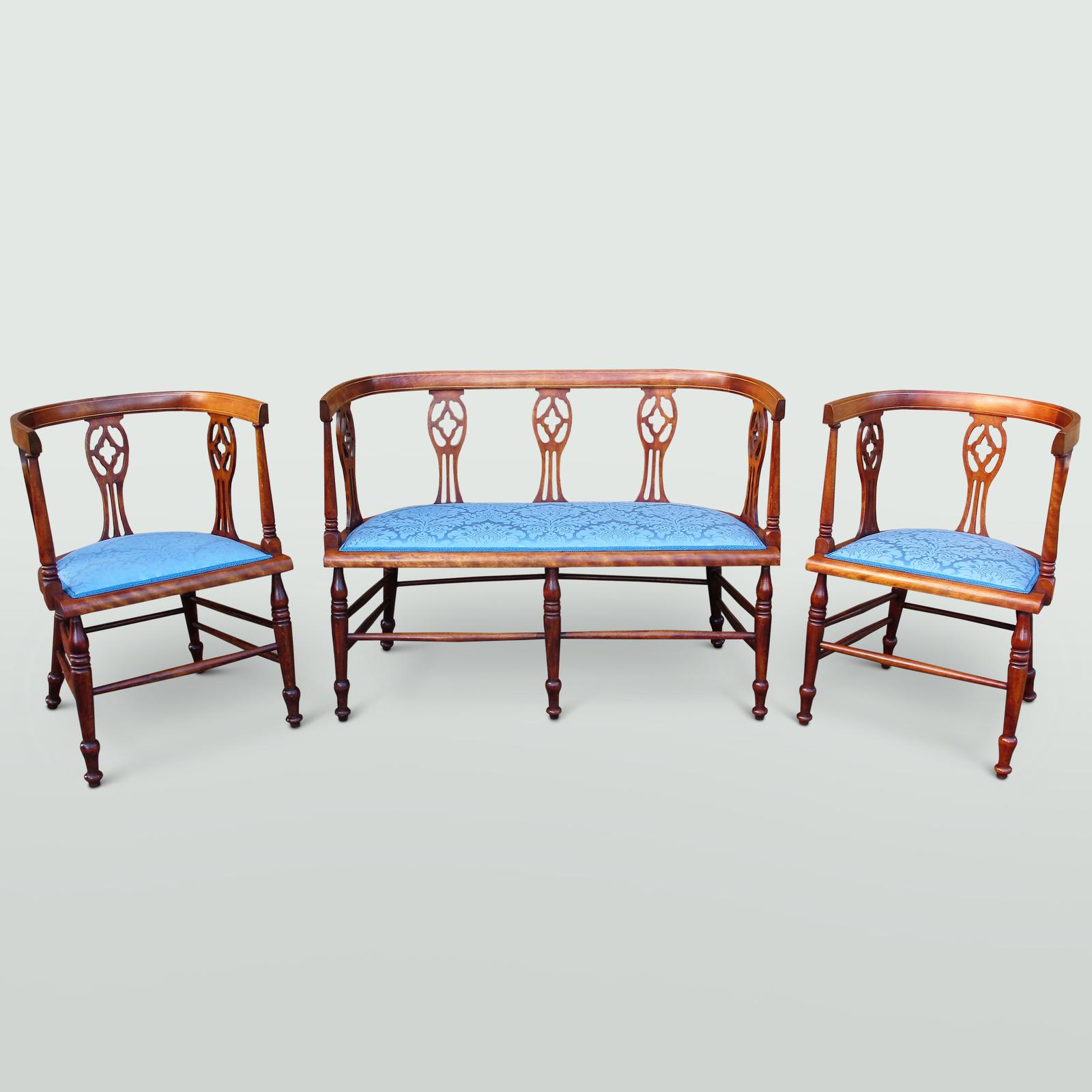 Edwardian Mahogany Salon Suite (1 of 7)