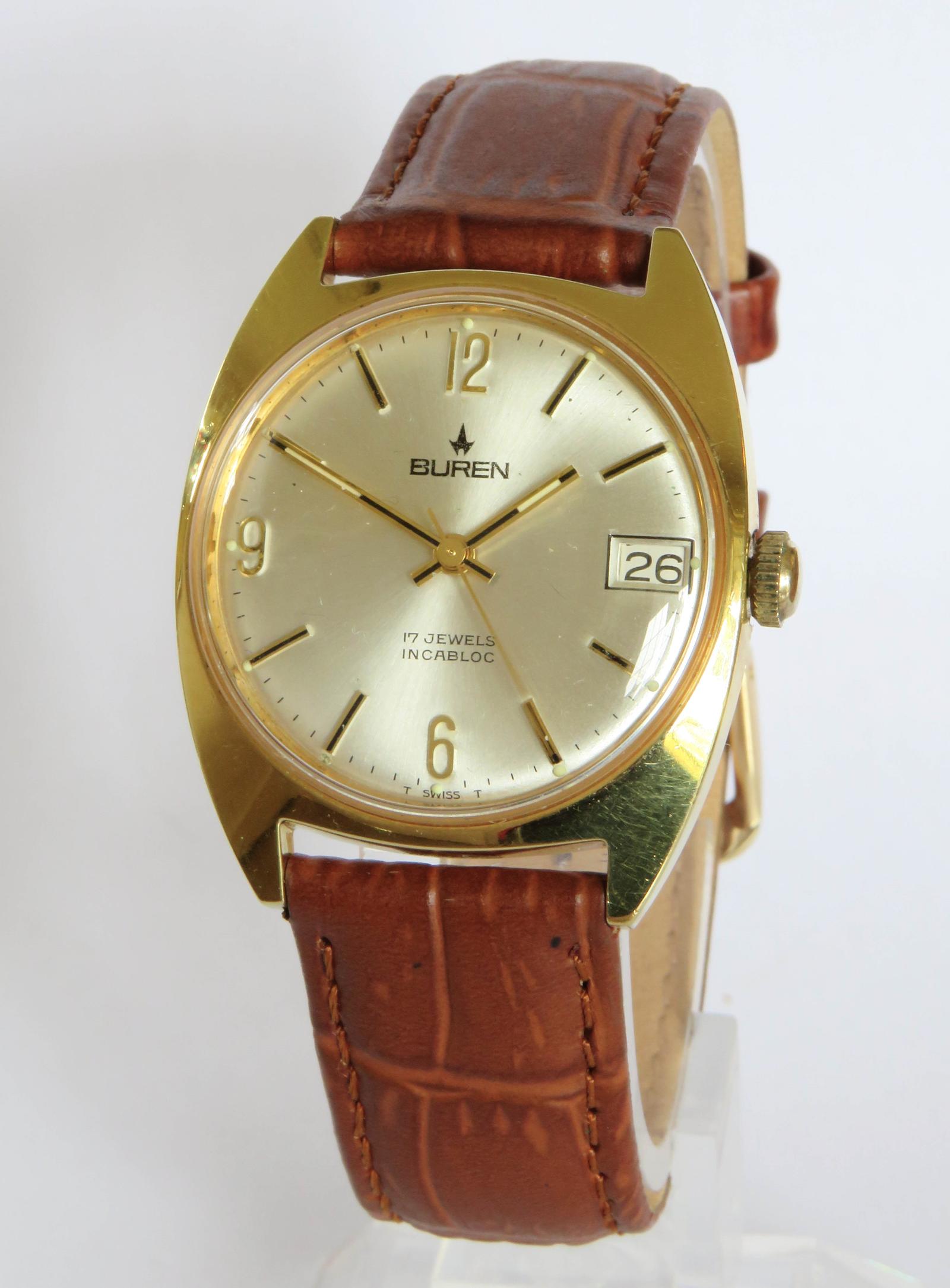 Watch : Gents 1970s Buren Wrist Watch (1 of 5)