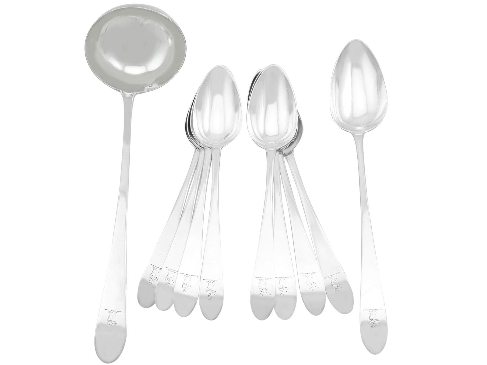 Antique Irish Sterling Silver Serving Set - George III (1 of 12)