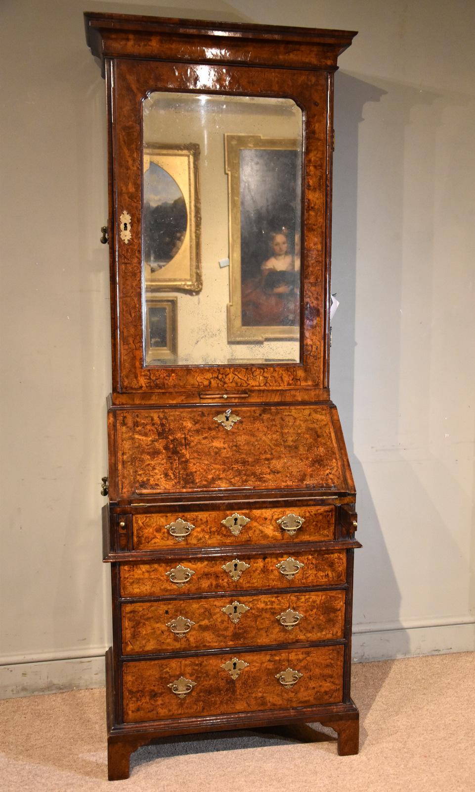 George I Burr Walnut Bureau Cabinet (1 of 15) George I Burr Walnut Bureau Cabinet (1 of 15)
