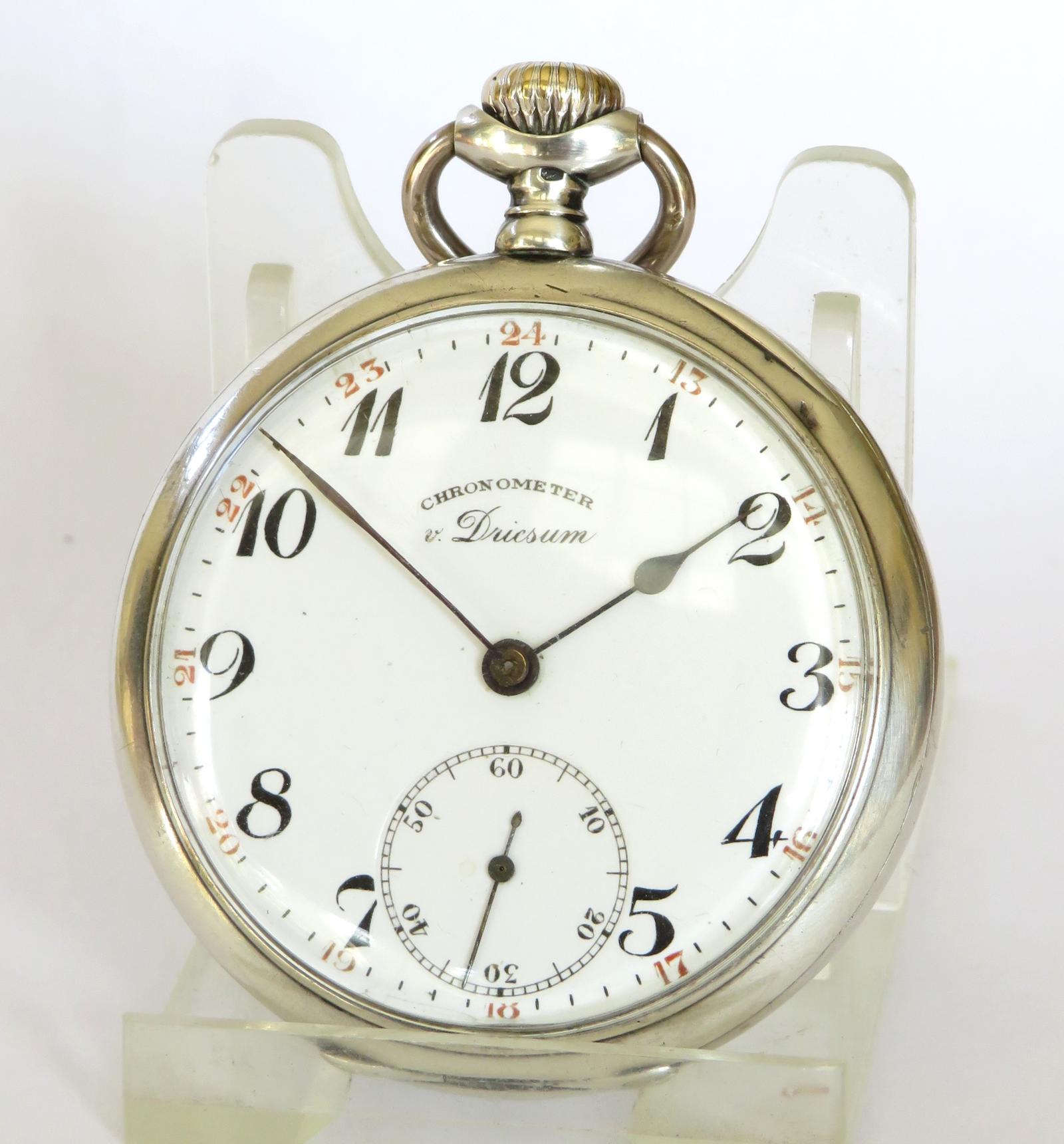 Pocket Watch: Antique Silver Chronometer v Driesum Pocket Watch (1 of 5)