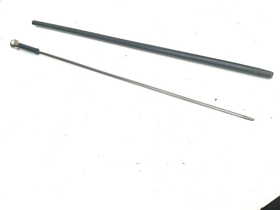 Gentleman's Ebony Silver Top Walking Stick / Sword Stick (1 of 19) Gentleman's Ebony Silver Top Walking Stick / Sword Stick (1 of 19)