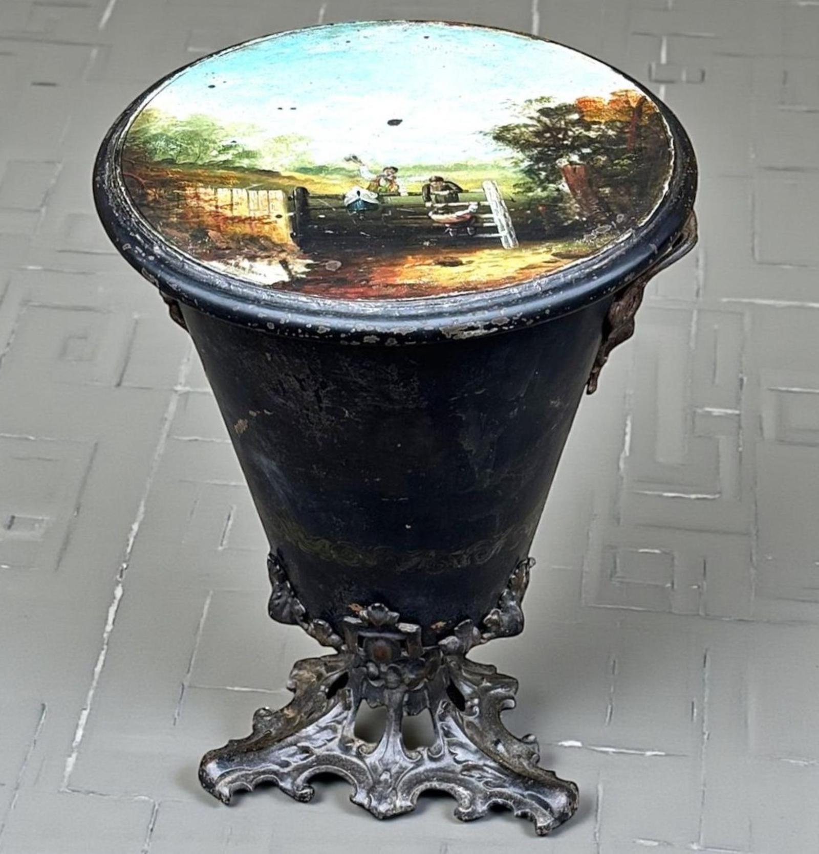 19th Century Antique Country House Toleware Coal Scuttle (1 of 16) 19th Century Antique Country House Toleware Coal Scuttle (1 of 16)