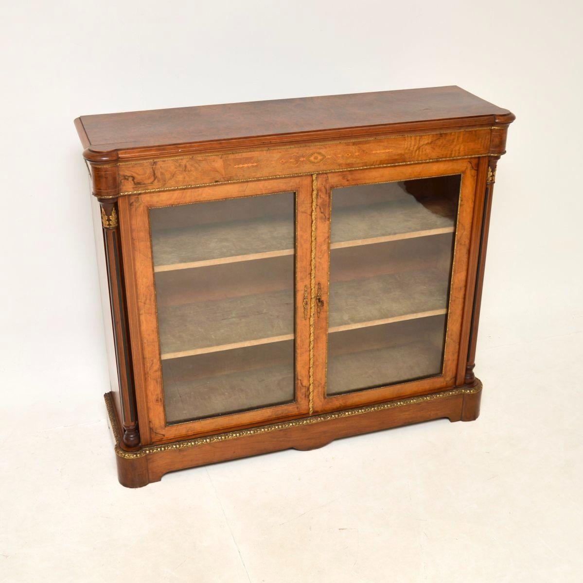 Antique Victorian Burr Walnut Twin Pier Cabinet / Bookcase (1 of 12) Antique Victorian Burr Walnut Twin Pier Cabinet / Bookcase (1 of 12)