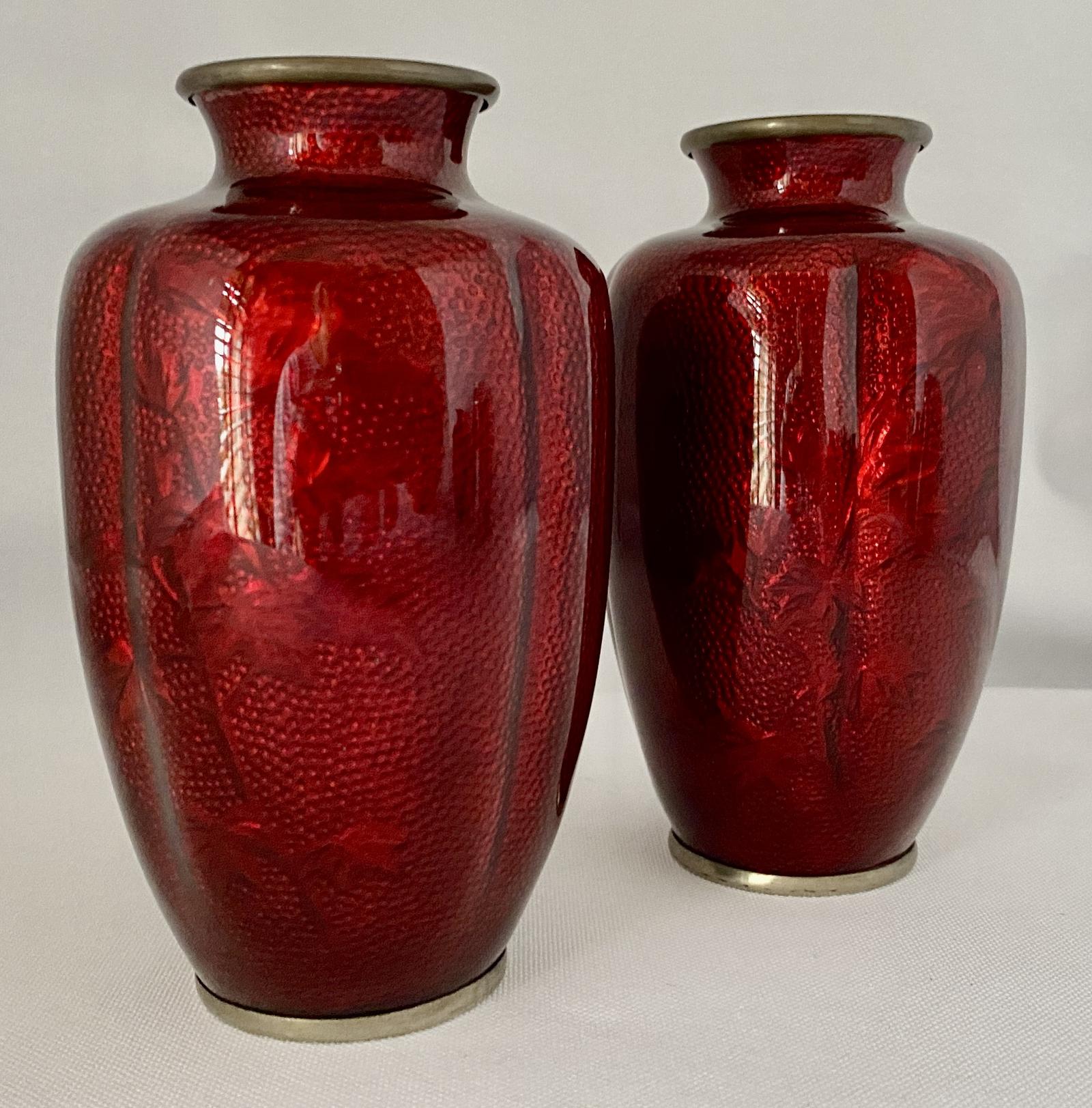Superb Pair of Ginbari Cloisonne Vases c.1910 (1 of 7)