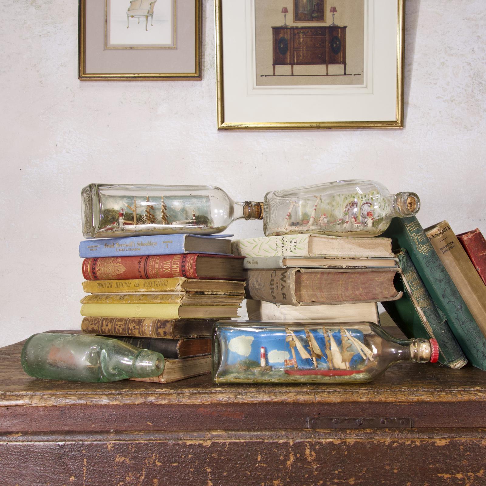 A Selection Of Four 19th Century Ships In A Bottle (1 of 13)