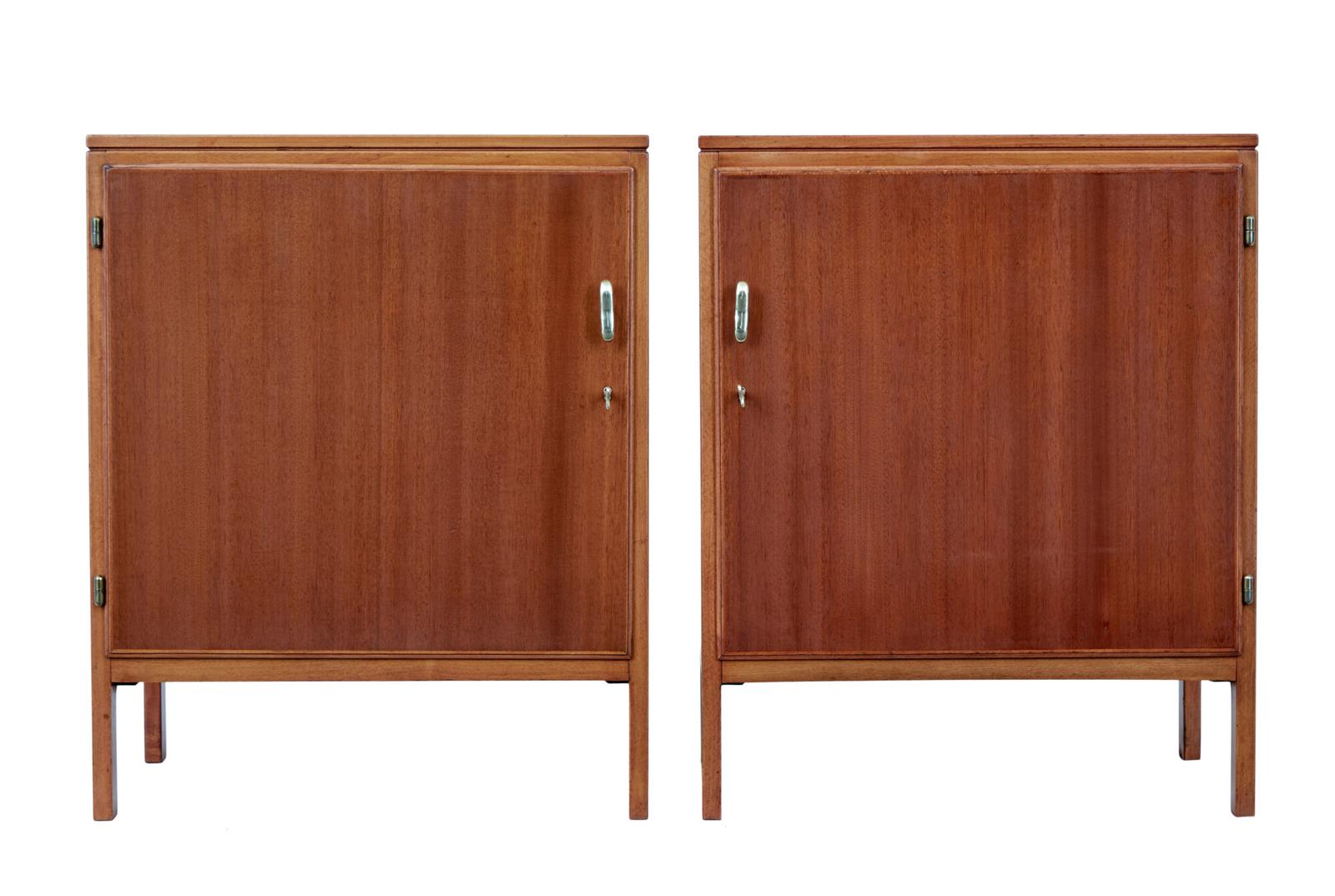 Pair of David Rosen 1950s Mahogany Cabinets for Nordiska Kompaniet (1 of 9)