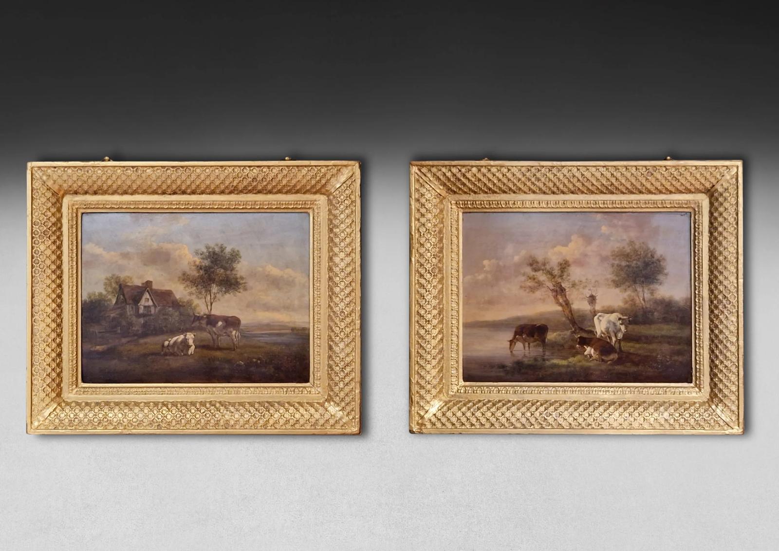 Pair of Early 19th Century Oil Paintings (1 of 4)