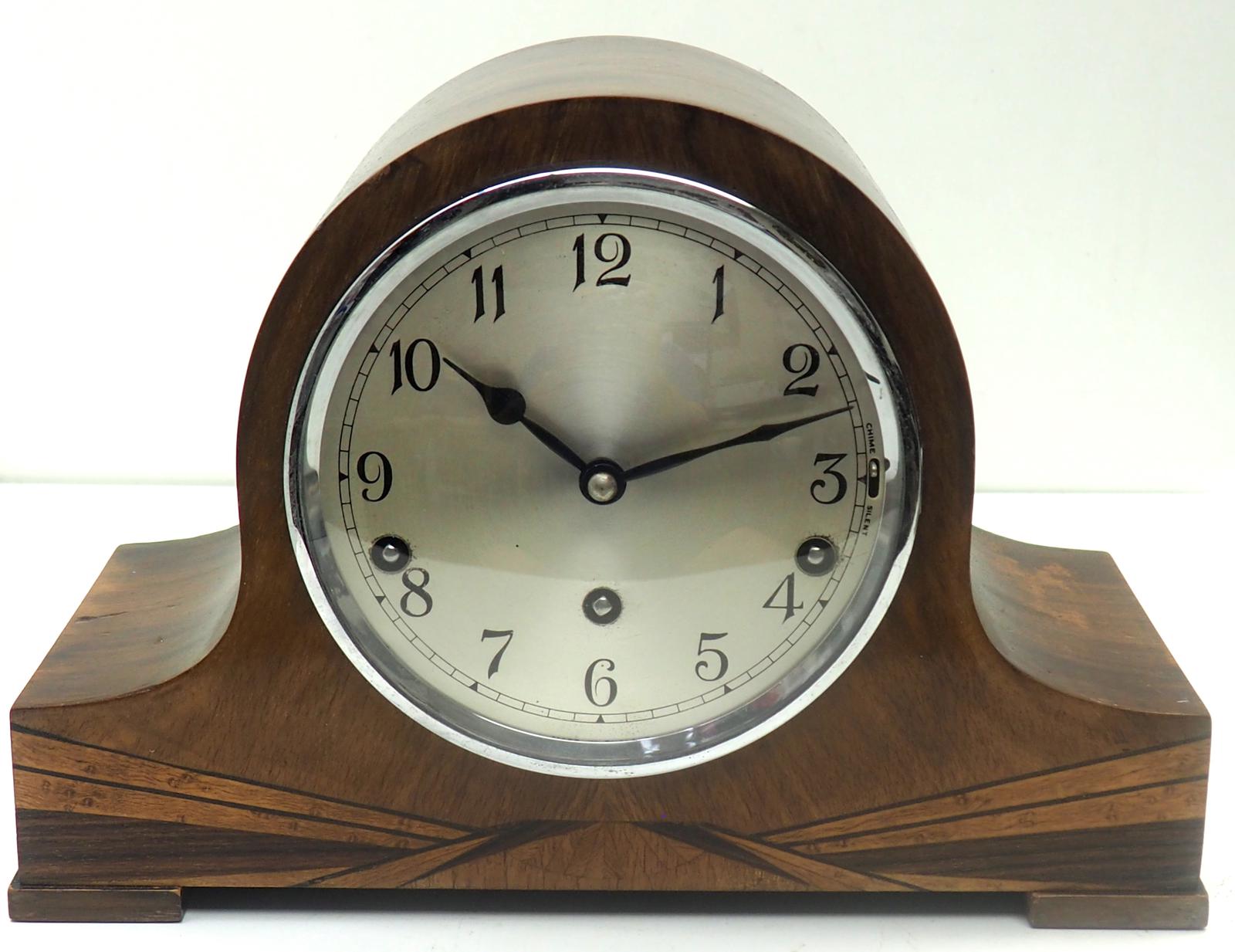 English Art Deco Westminster Chime Gerrard of Swindon Hat Shaped Mantle Clock (1 of 13) English Art Deco Westminster Chime Gerrard of Swindon Hat Shaped Mantle Clock (1 of 13)