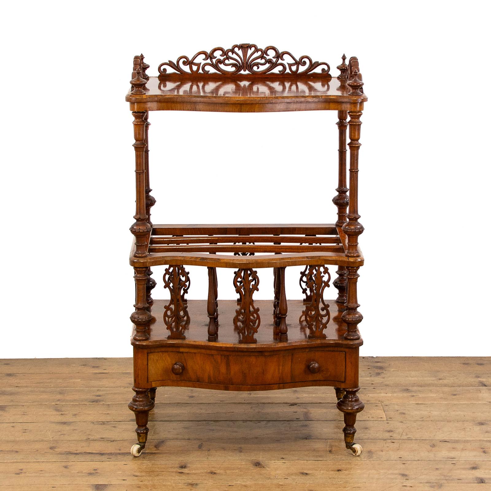 Victorian Walnut Canterbury Whatnot (1 of 18)