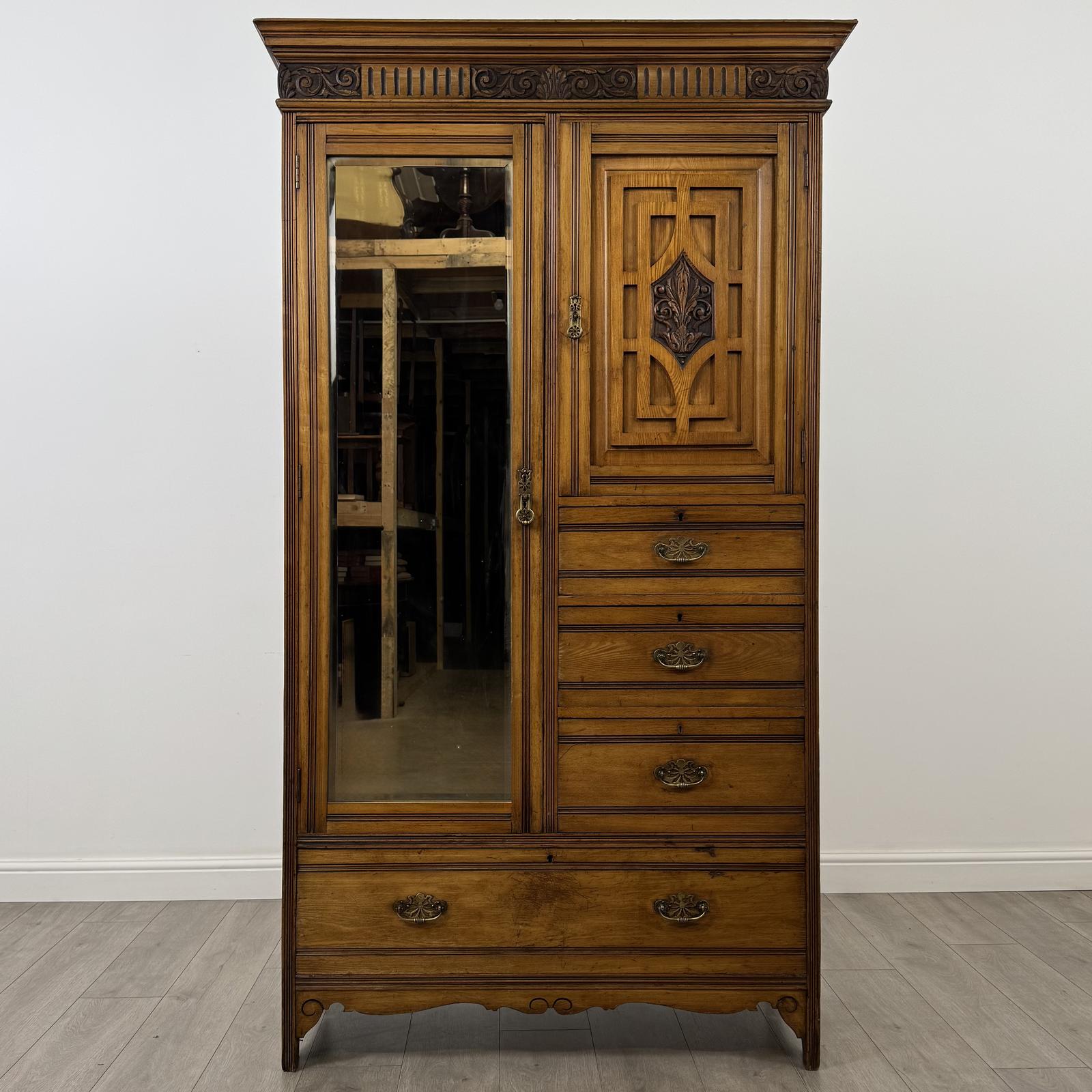 Antique 19th Century Small Compactum Wardrobe in Ash (1 of 11) Antique 19th Century Small Compactum Wardrobe in Ash (1 of 11)