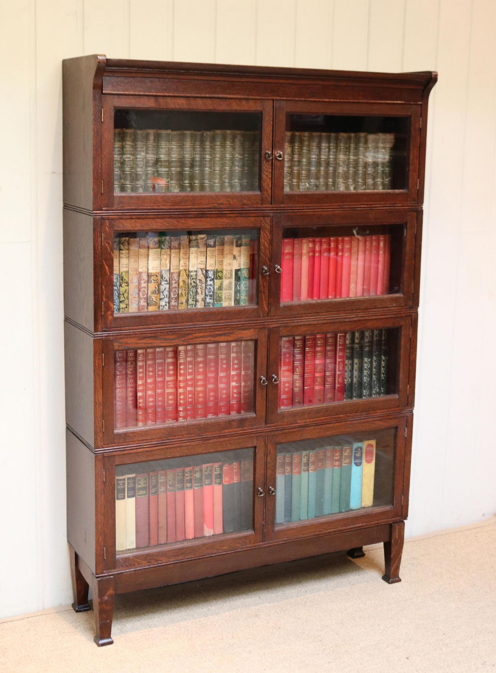 Oak Four Section Bookcase (1 of 10) Oak Four Section Bookcase (1 of 10)