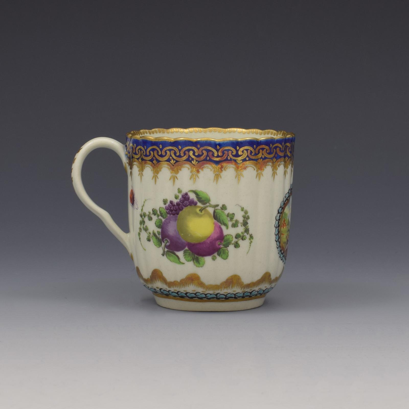 First Period Worcester Porcelain Coffee Cup Dalhousie Pattern c.1780 (1 of 7) First Period Worcester Porcelain Coffee Cup Dalhousie Pattern c.1780 (1 of 7)