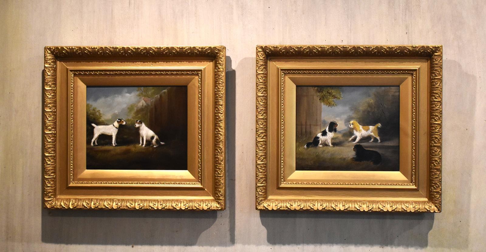 Pair of Victorian Oil Paintings of Dogs (1 of 10)